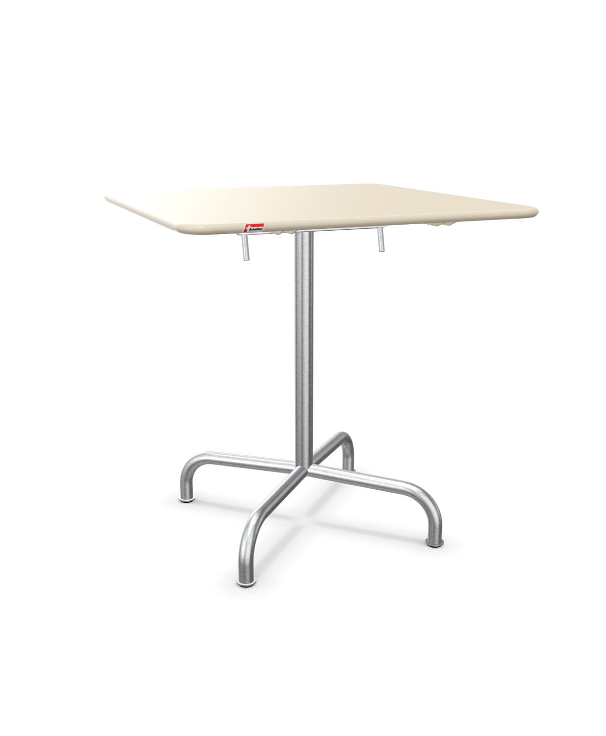 Schaffner Rigi Table repas rabattable 70x70cm Sable Pastel 15 Galvanisé à chaud 02