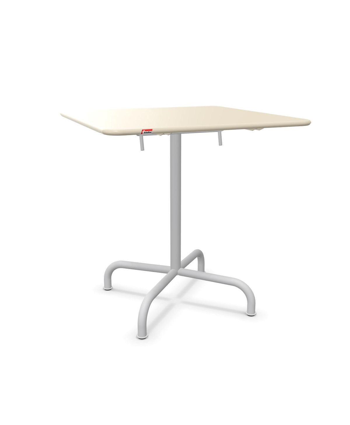 Schaffner Rigi Table repas rabattable 70x70cm Sable Pastel 15 Gris Argent 78