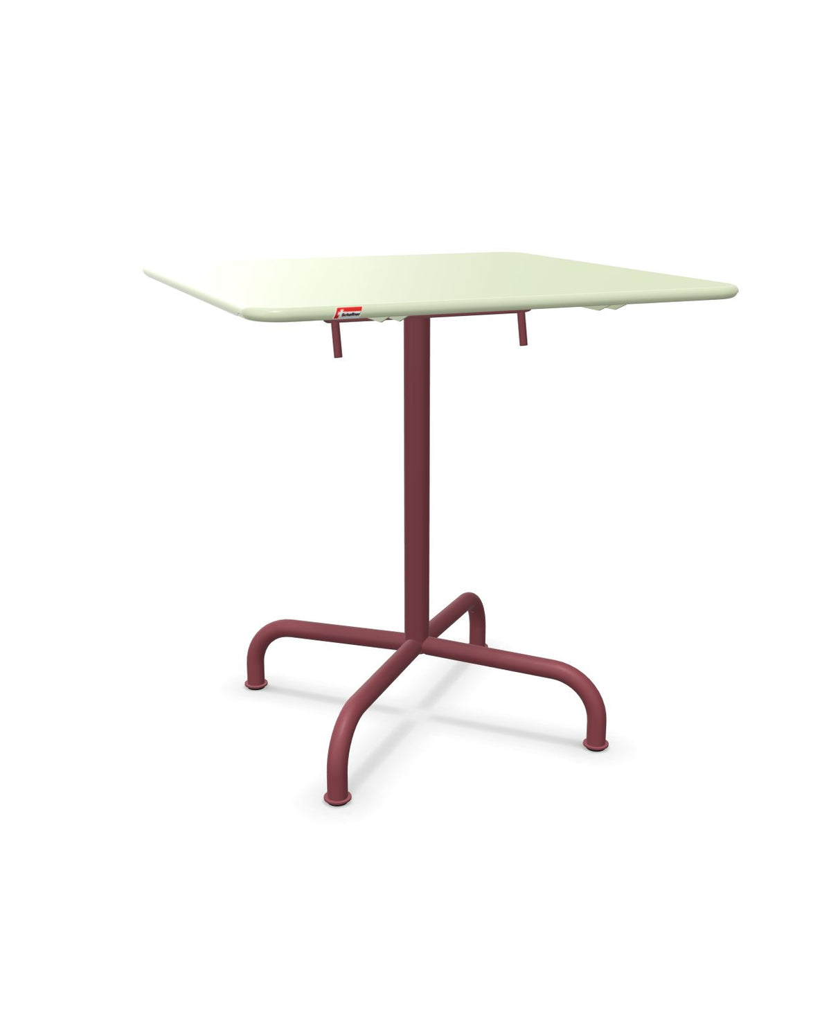 Schaffner Rigi Table repas rabattable 70x70cm Vert Pastel 64 Bordeaux 38