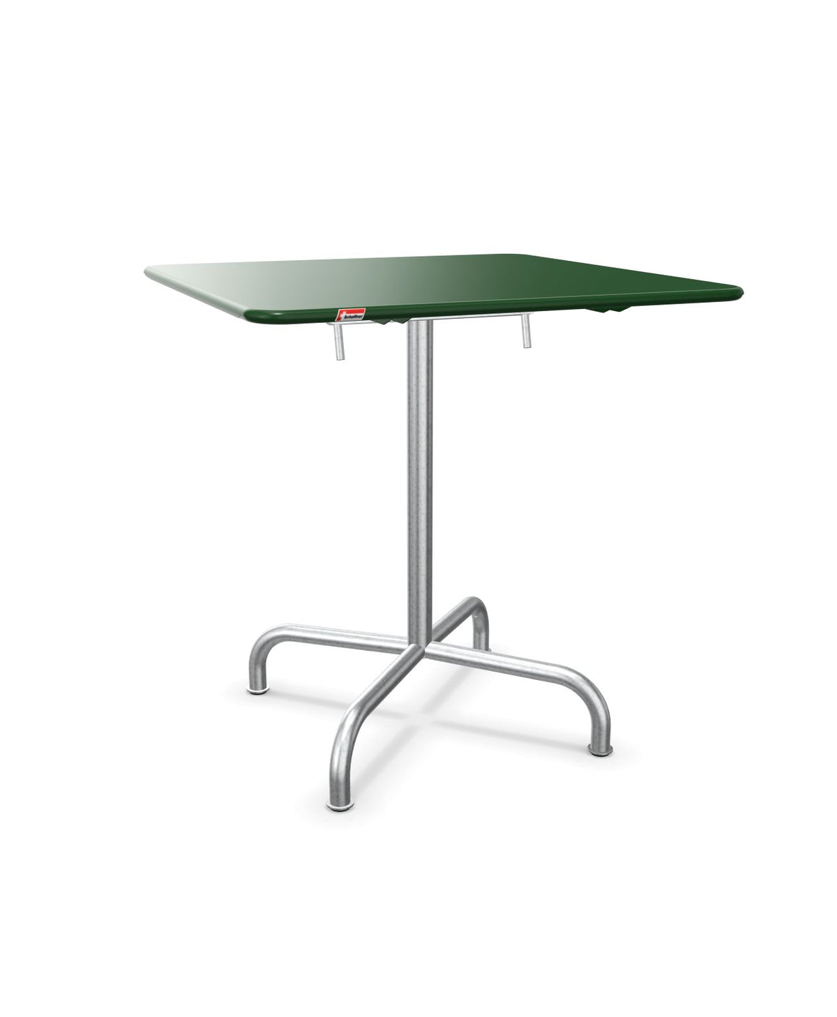 Schaffner Rigi Table repas rabattable 70x70cm Vert Sapin 66 Galvanisé à chaud 02