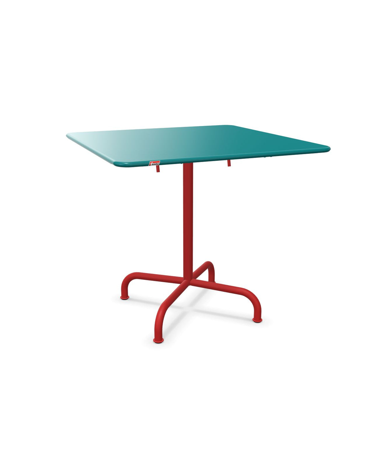 Schaffner Rigi Table repas rabattable 80x80cm Bleu Kali 56 Rouge 30