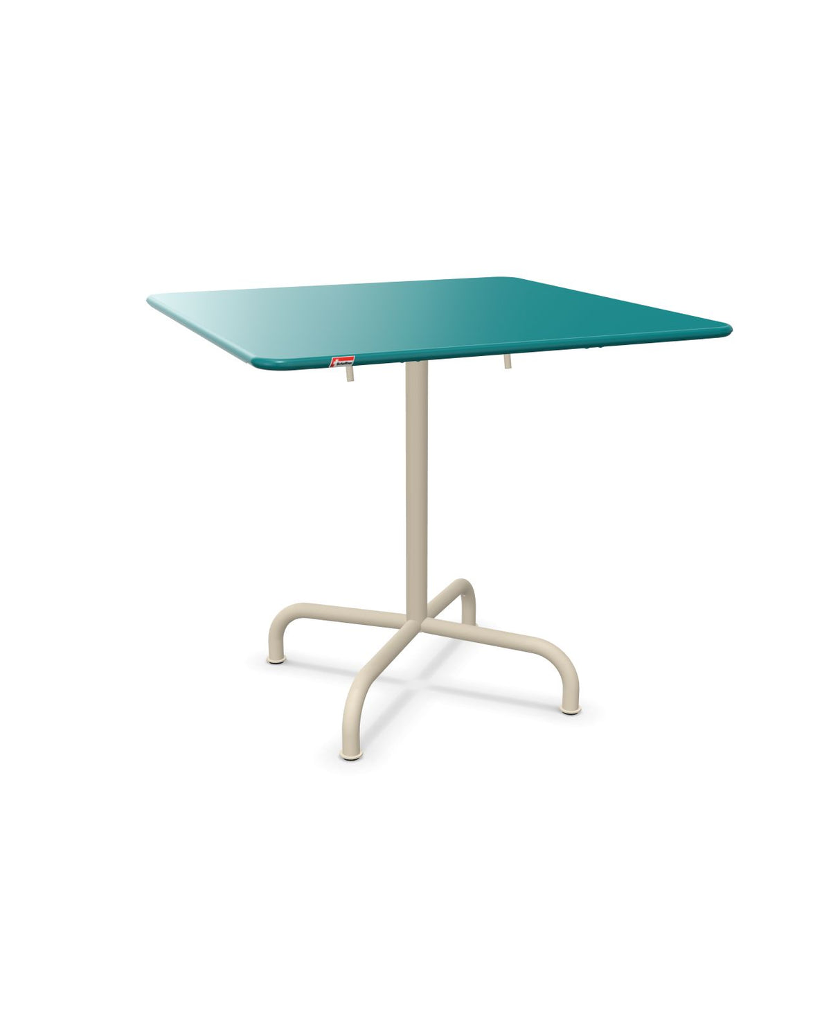 Schaffner Rigi Table repas rabattable 80x80cm Bleu Kali 56 Sable Pastel 15