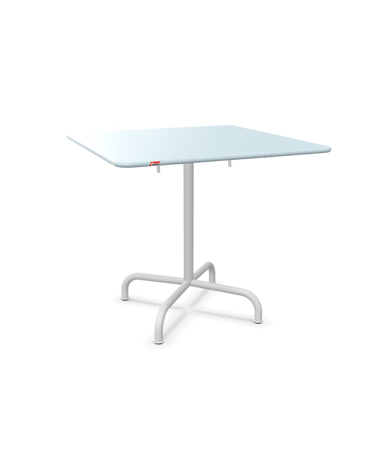 Schaffner Rigi Table repas rabattable 80x80cm Bleu Pastel 51 Blanc 90