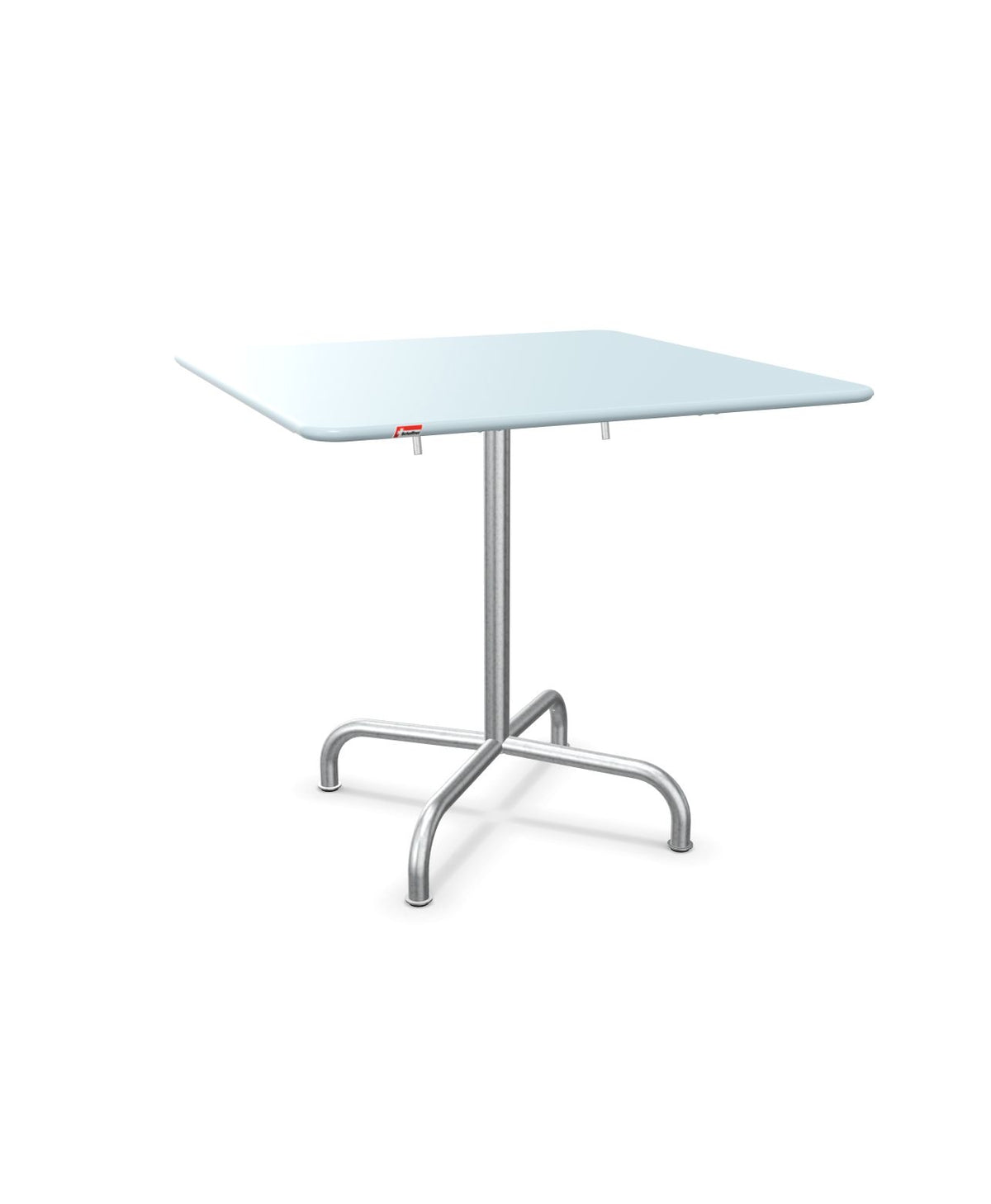 Schaffner Rigi Table repas rabattable 80x80cm Bleu Pastel 51 Galvanisé à chaud 02