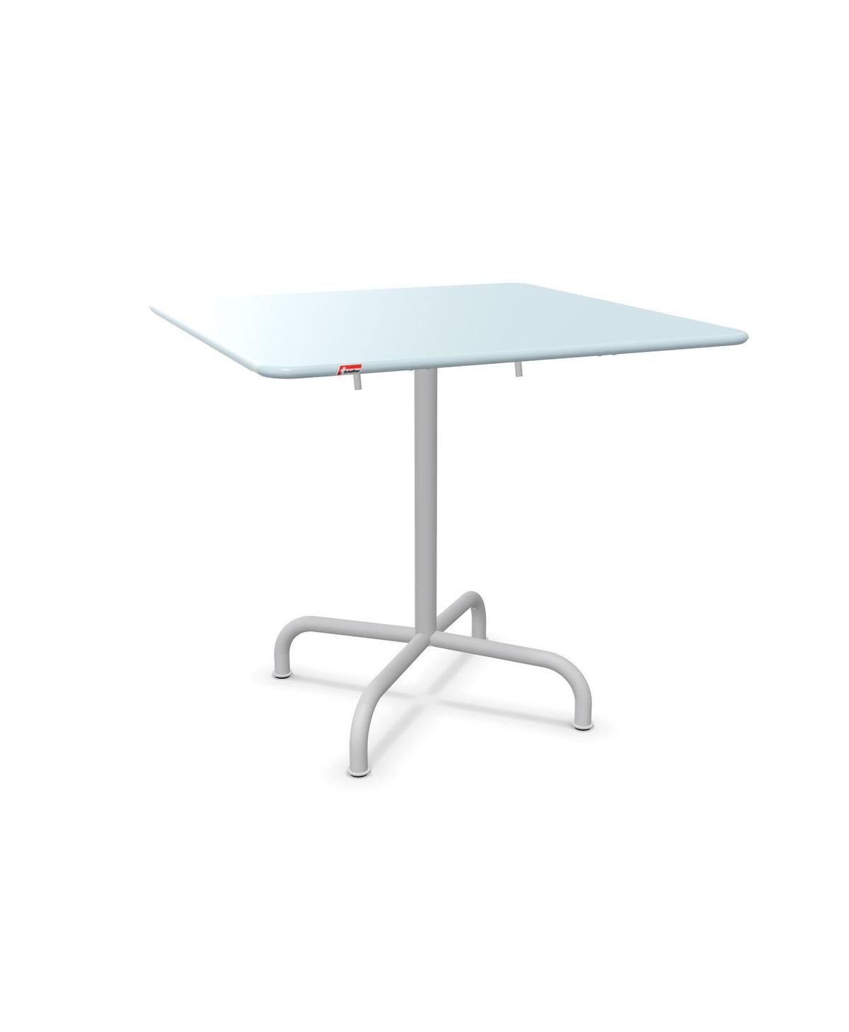 Schaffner Rigi Table repas rabattable 80x80cm Bleu Pastel 51 Gris Argent 78
