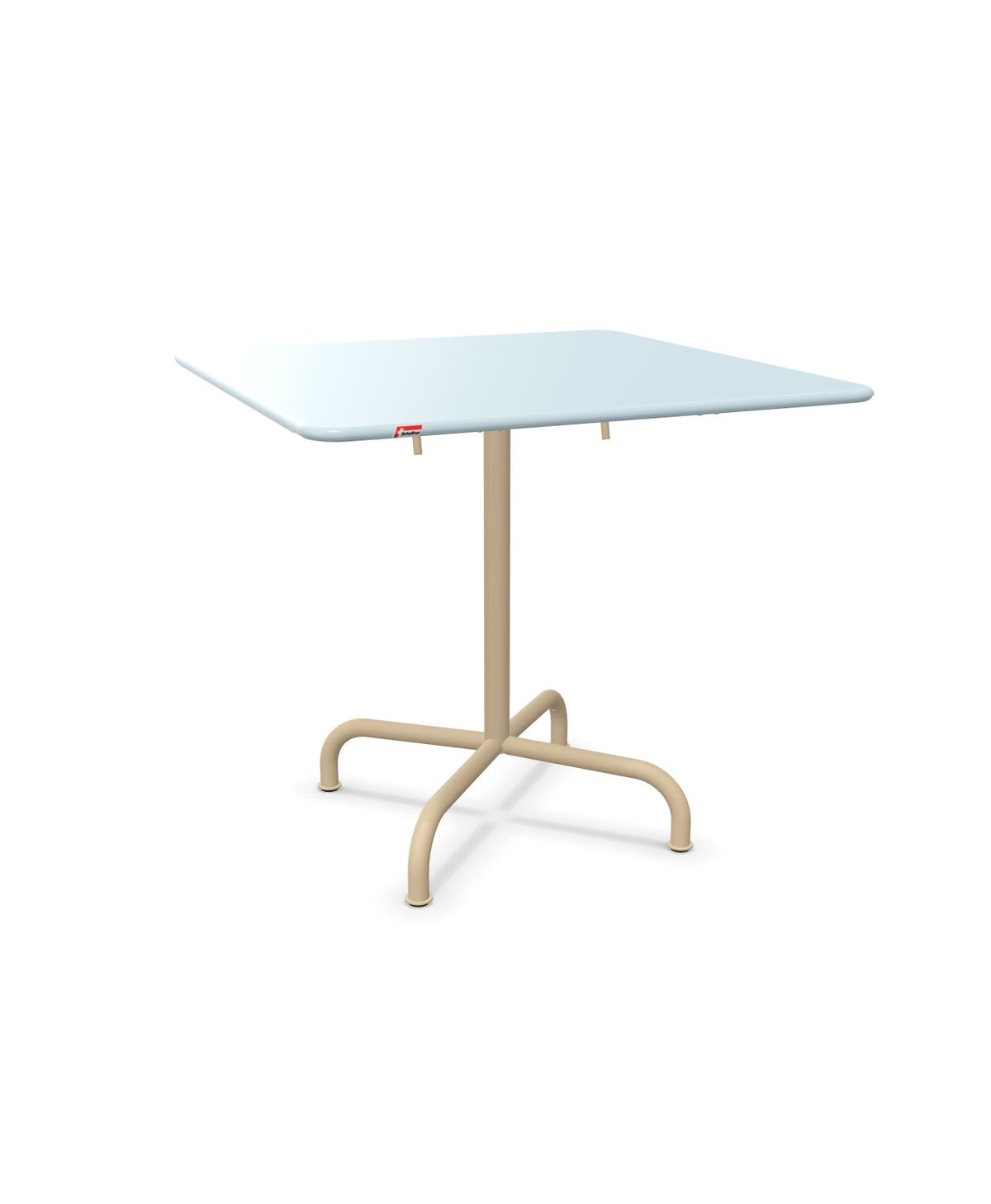 Schaffner Rigi Table repas rabattable 80x80cm Bleu Pastel 51 Marron Pastel 83