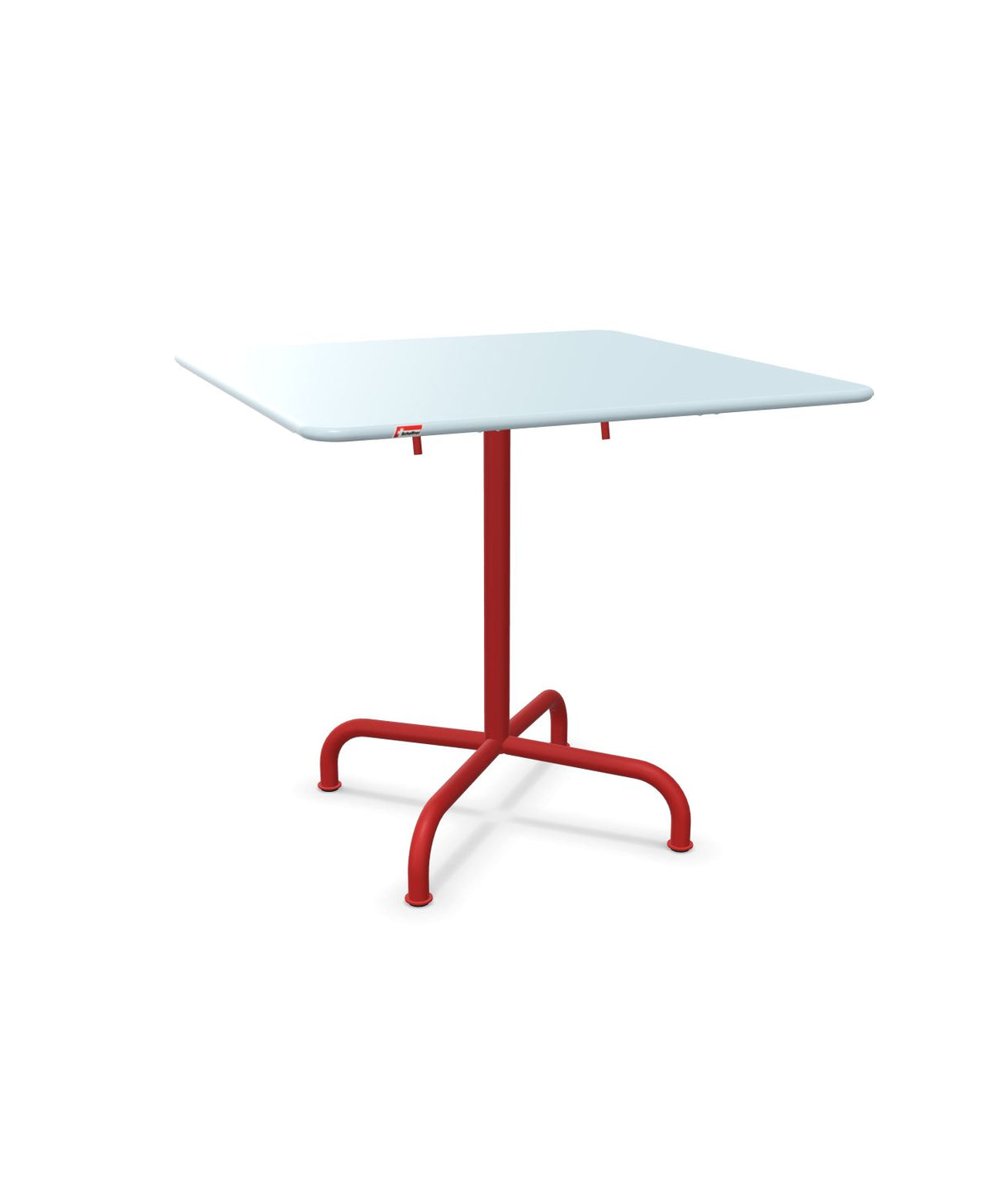 Schaffner Rigi Table repas rabattable 80x80cm Bleu Pastel 51 Rouge 30