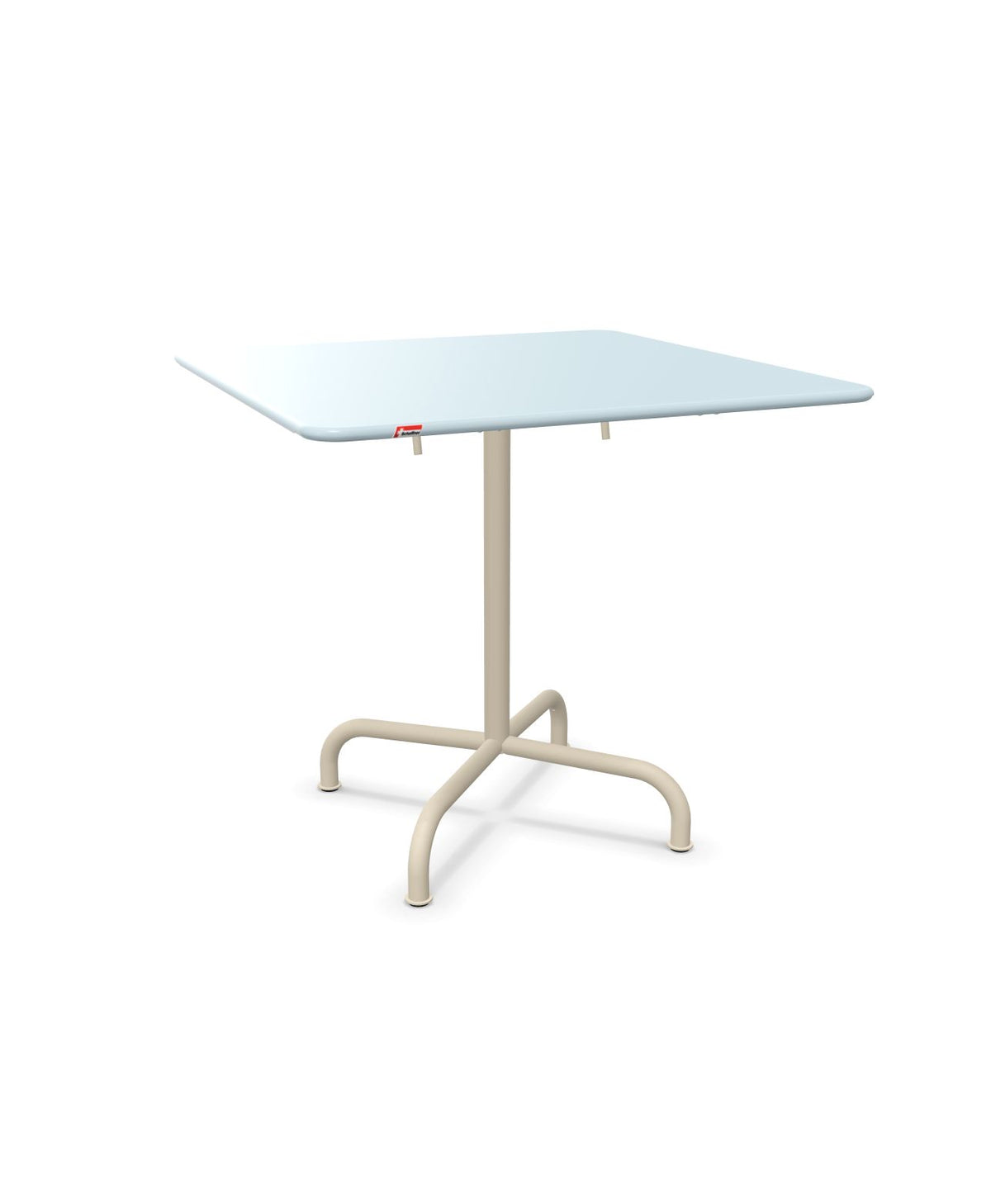 Schaffner Rigi Table repas rabattable 80x80cm Bleu Pastel 51 Sable Pastel 15