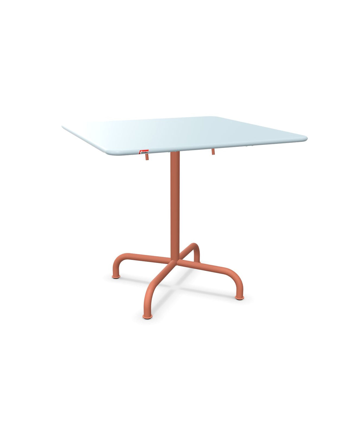 Schaffner Rigi Table repas rabattable 80x80cm Bleu Pastel 51 Terracotta 84