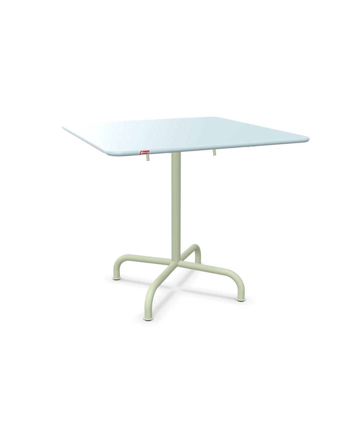 Schaffner Rigi Table repas rabattable 80x80cm Bleu Pastel 51 Vert Pastel 64
