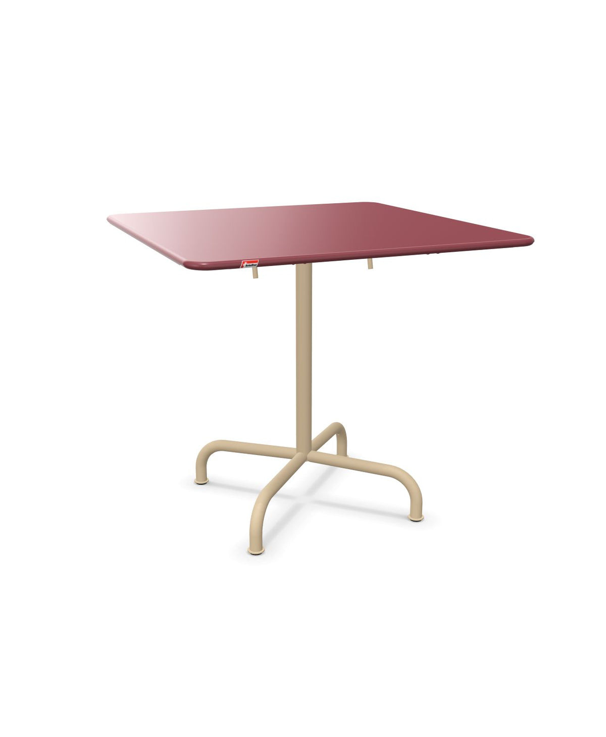 Schaffner Rigi Table repas rabattable 80x80cm Bordeaux 38 Marron Pastel 83