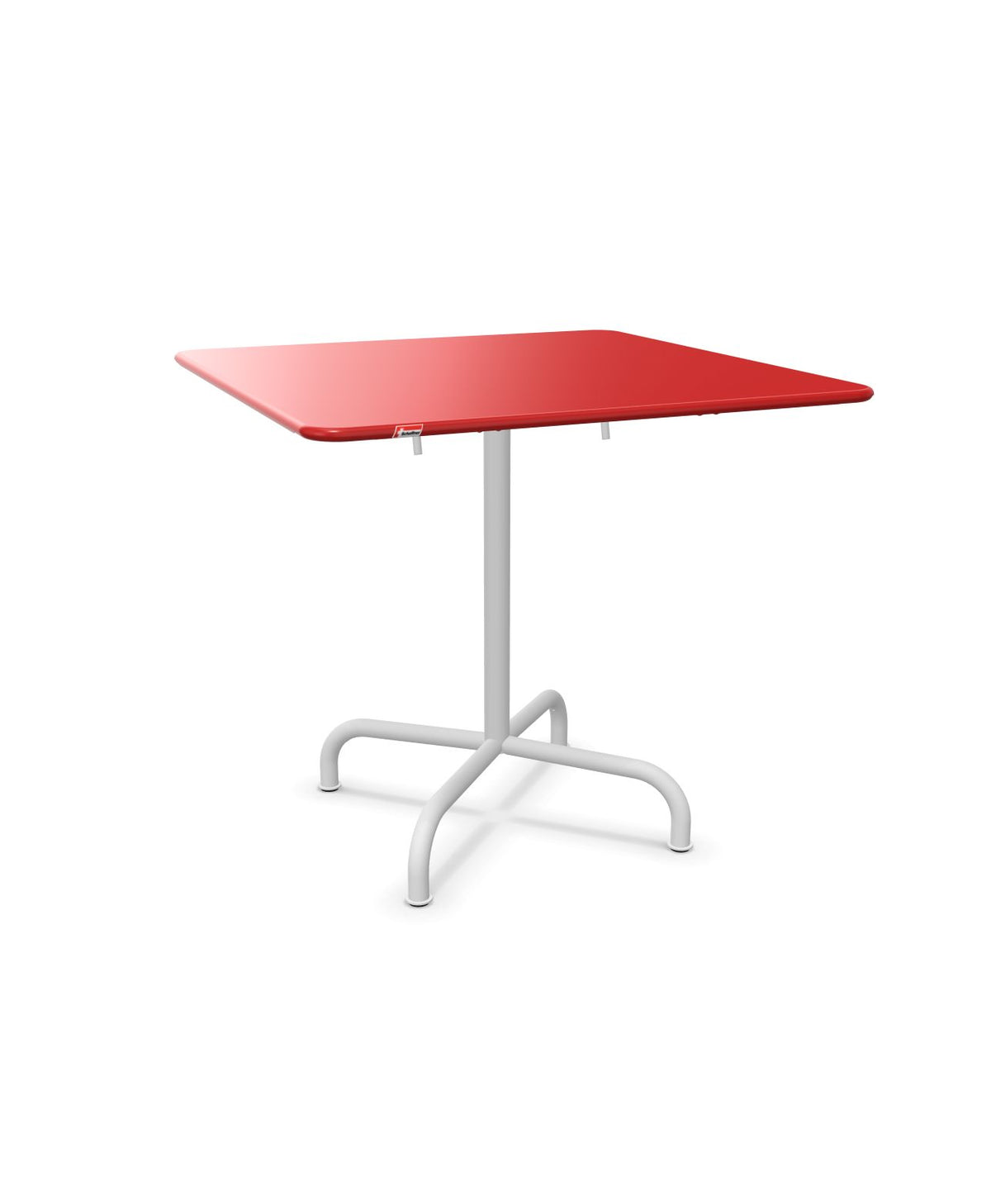 Schaffner Rigi Table repas rabattable 80x80cm Rouge 30 Blanc 90