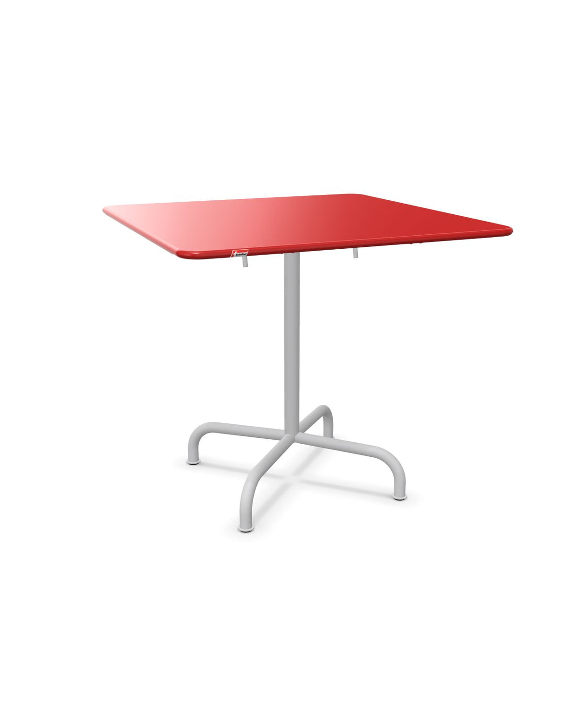 Schaffner Rigi Table repas rabattable 80x80cm Rouge 30 Gris Argent 78