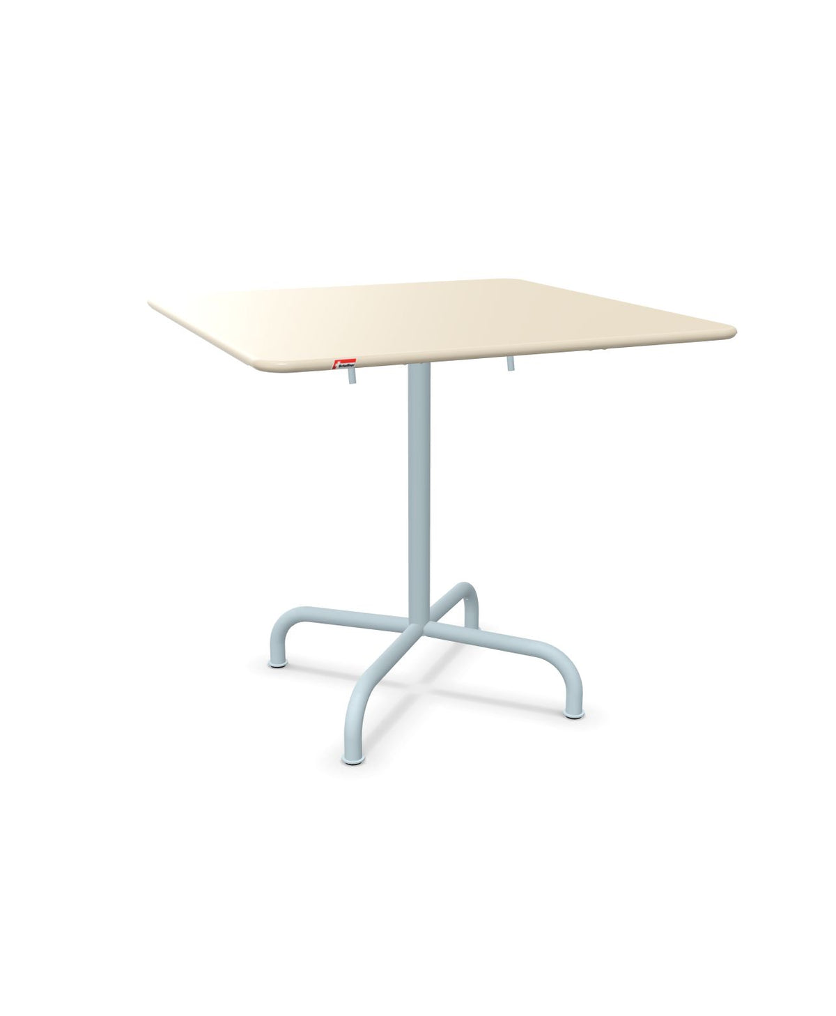Schaffner Rigi Table repas rabattable 80x80cm Sable Pastel 15 Bleu Pastel 51