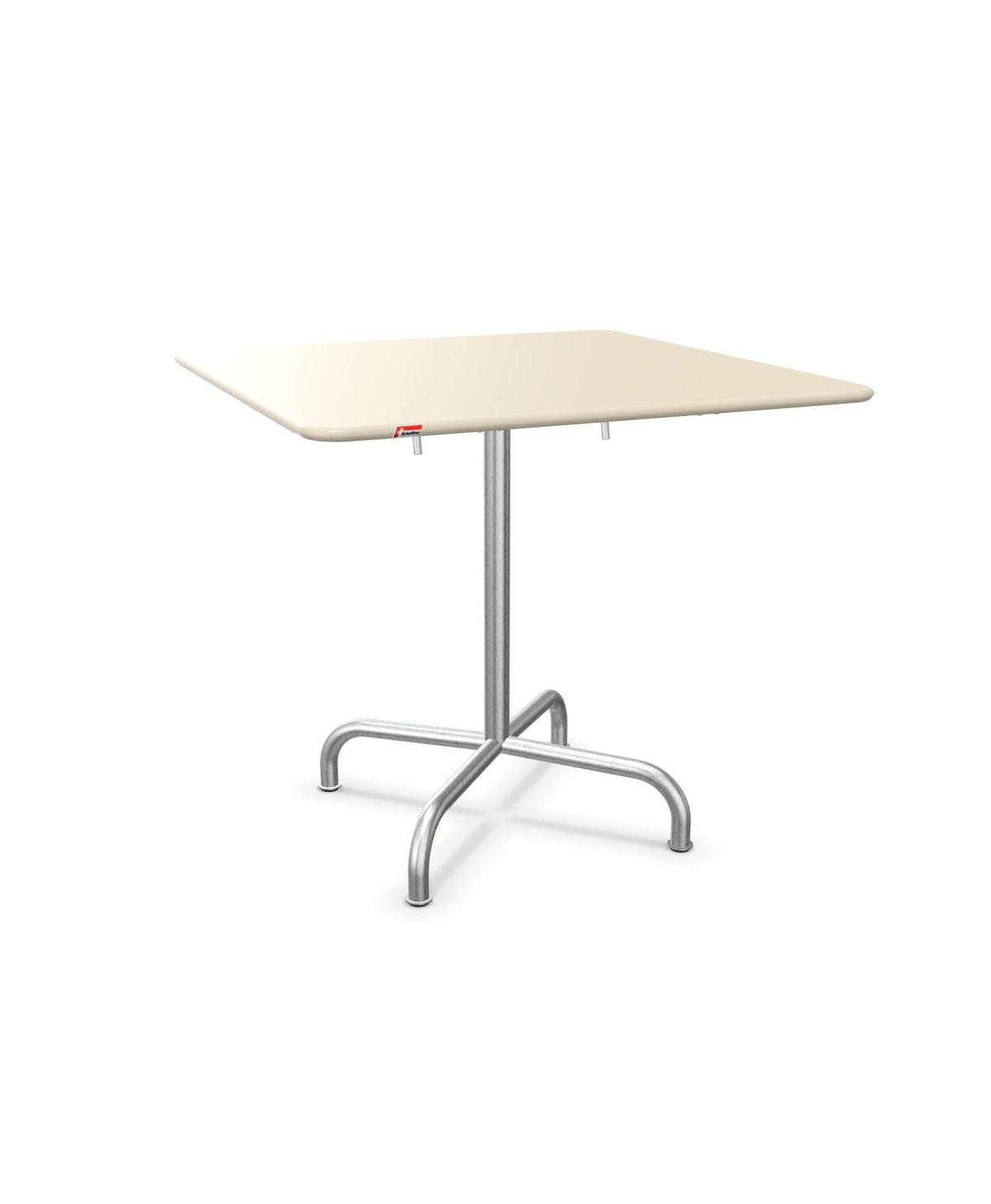 Schaffner Rigi Table repas rabattable 80x80cm Sable Pastel 15 Galvanisé à chaud 02