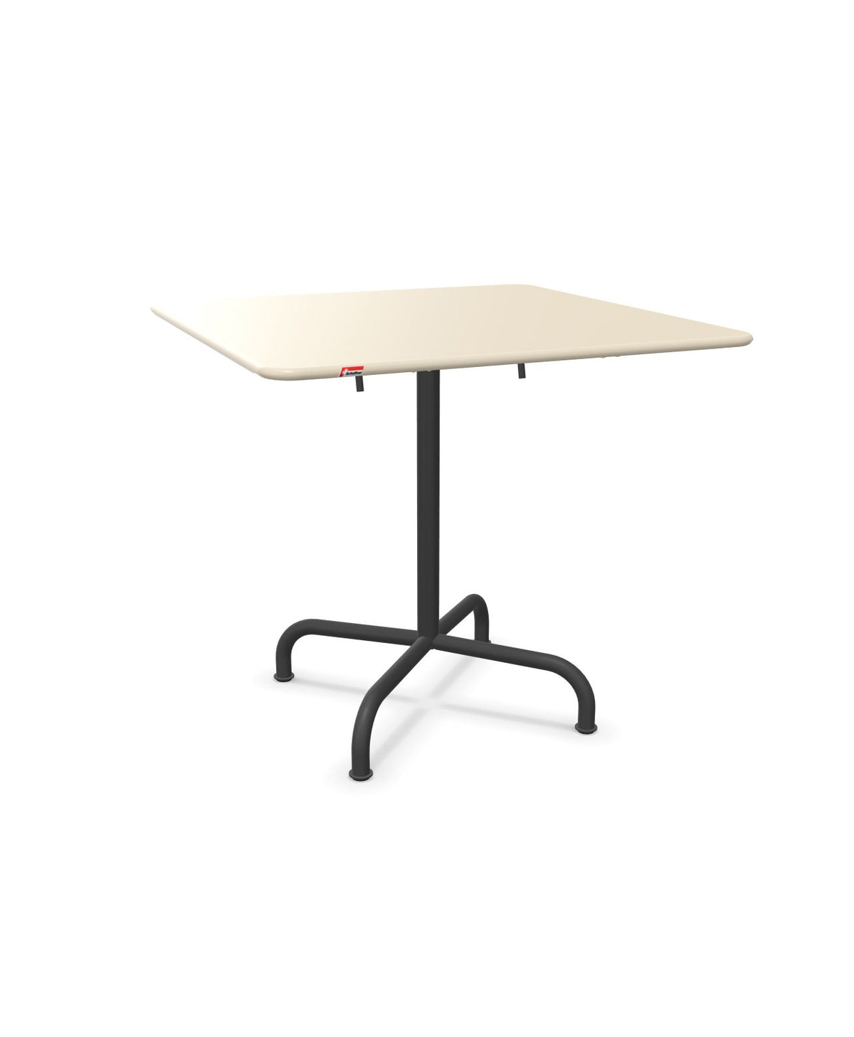 Schaffner Rigi Table repas rabattable 80x80cm Sable Pastel 15 Noir 91
