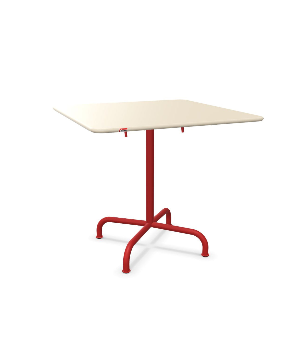 Schaffner Rigi Table repas rabattable 80x80cm Sable Pastel 15 Rouge 30