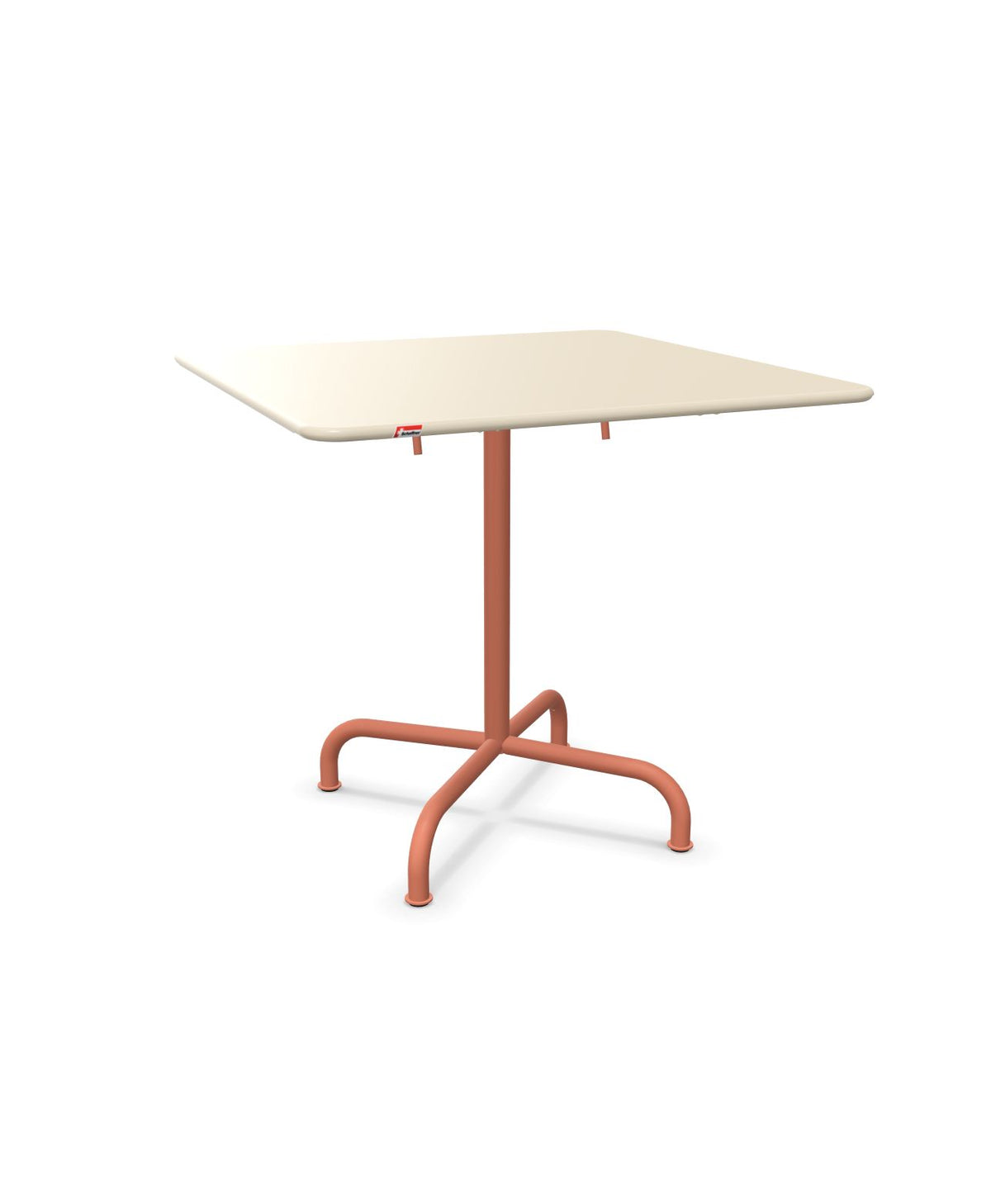 Schaffner Rigi Table repas rabattable 80x80cm Sable Pastel 15 Terracotta 84