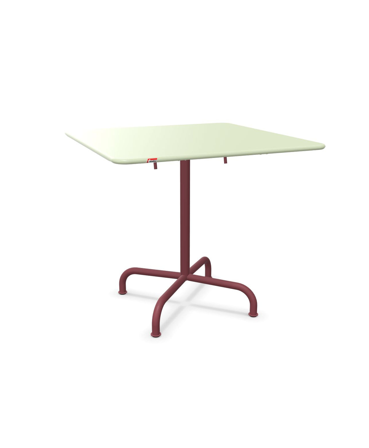 Schaffner Rigi Table repas rabattable 80x80cm Vert Pastel 64 Bordeaux 38