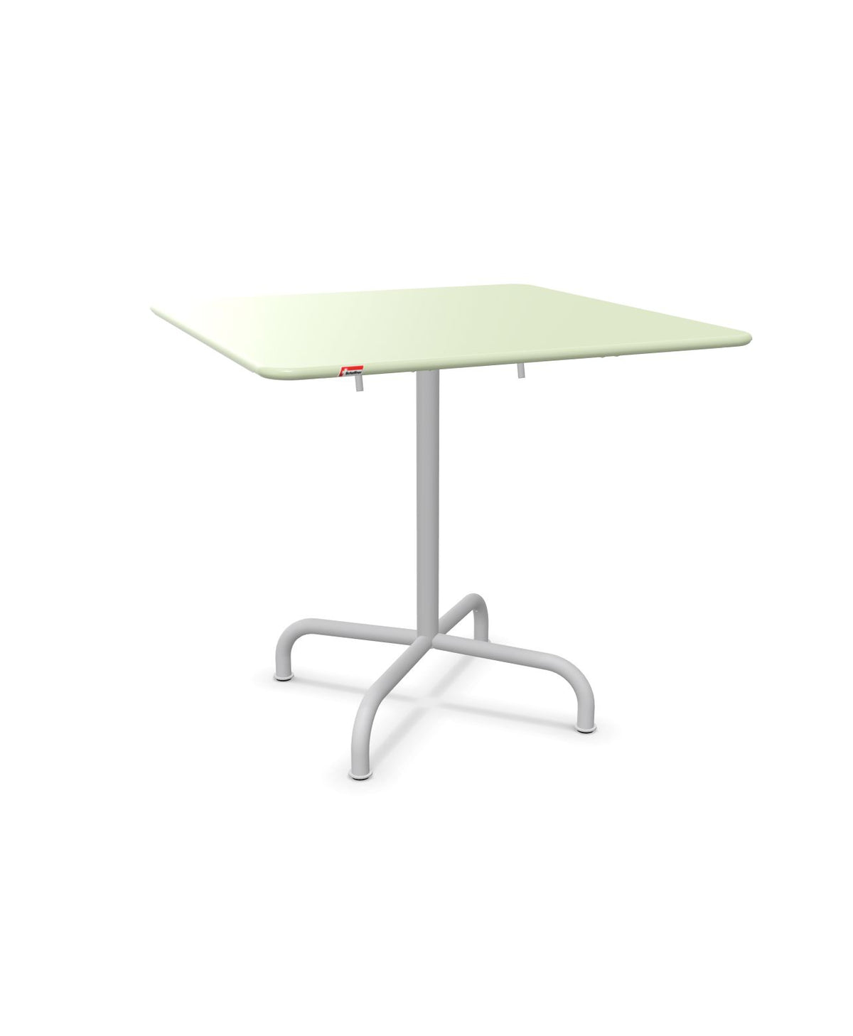 Schaffner Rigi Table repas rabattable 80x80cm Vert Pastel 64 Gris Argent 78