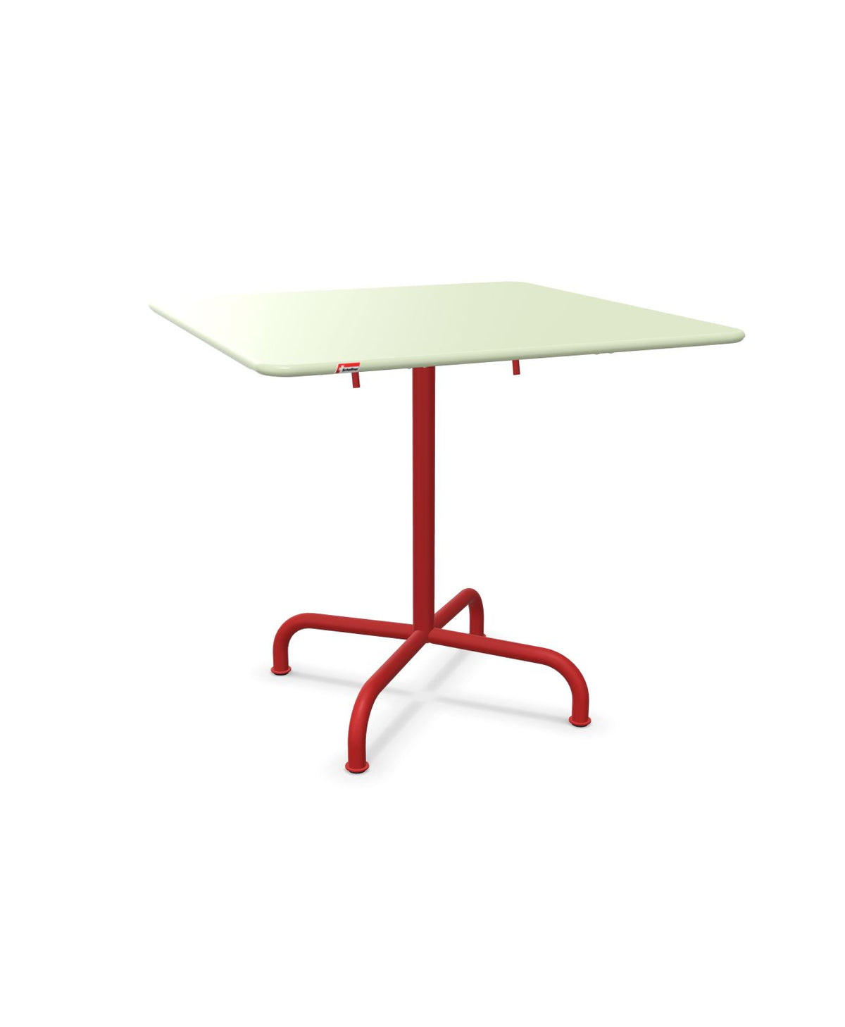 Schaffner Rigi Table repas rabattable 80x80cm Vert Pastel 64 Rouge 30