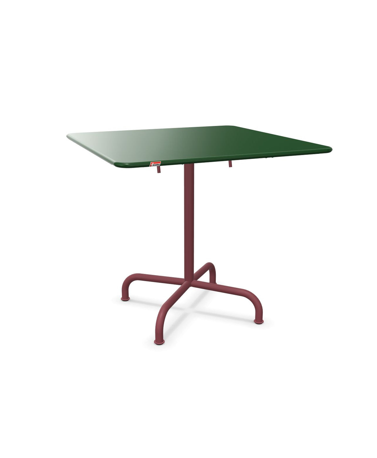 Schaffner Rigi Table repas rabattable 80x80cm Vert Sapin 66 Bordeaux 38