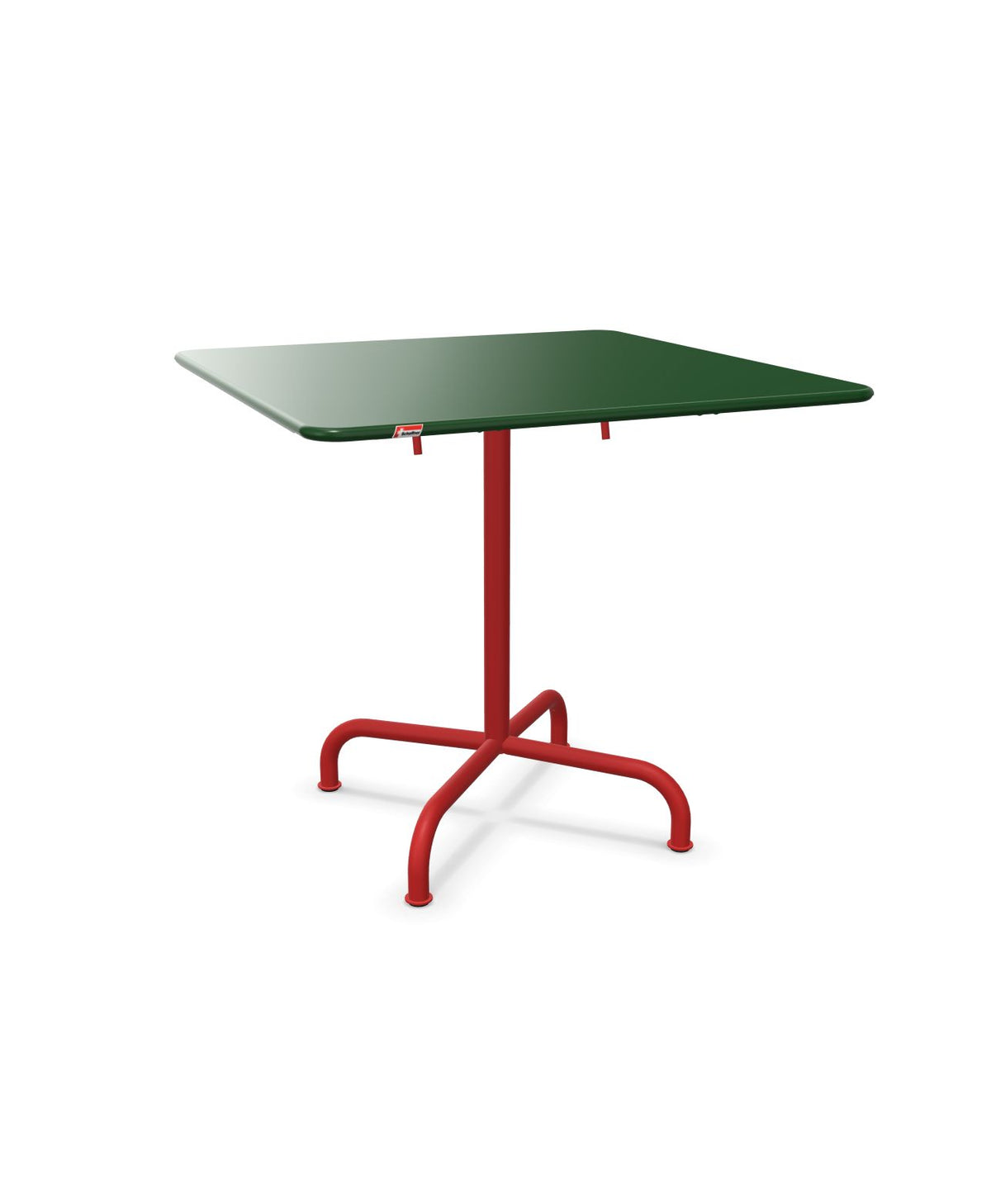 Schaffner Rigi Table repas rabattable 80x80cm Vert Sapin 66 Rouge 30