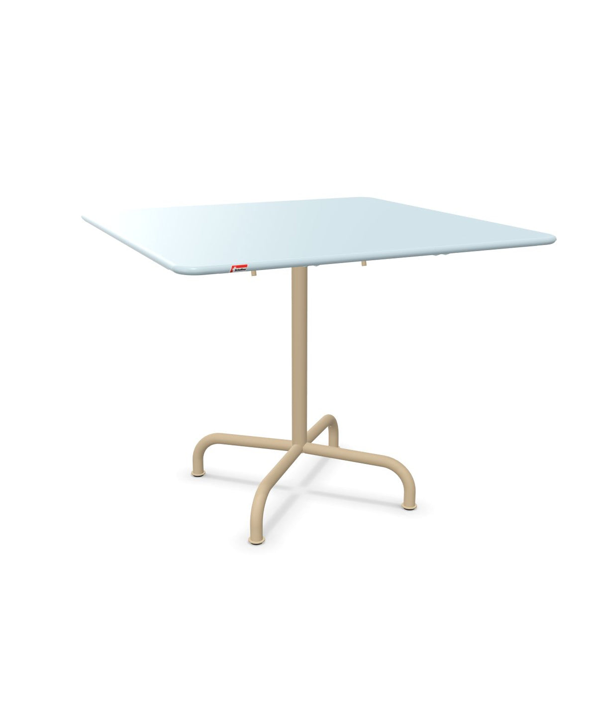 Schaffner Rigi Table repas rabattable 90x90cm Bleu Pastel 51 Marron Pastel 83