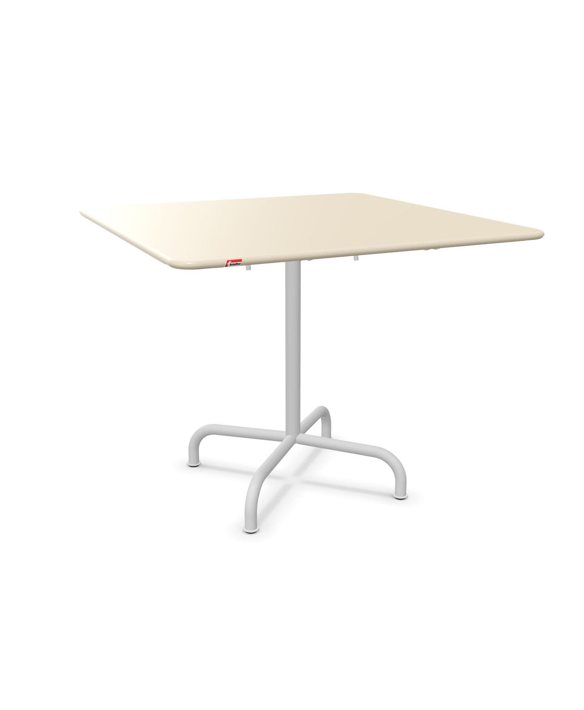 Schaffner Rigi Table repas rabattable 90x90cm Sable Pastel 15 Blanc 90