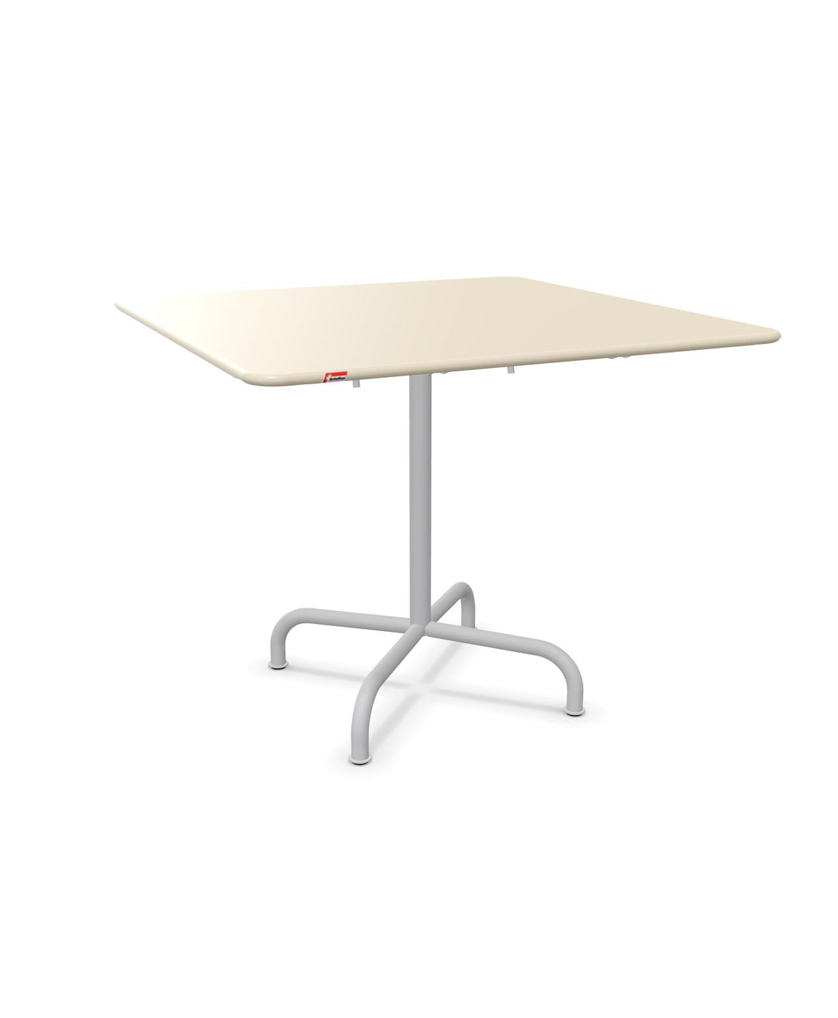 Schaffner Rigi Table repas rabattable 90x90cm Sable Pastel 15 Gris Argent 78