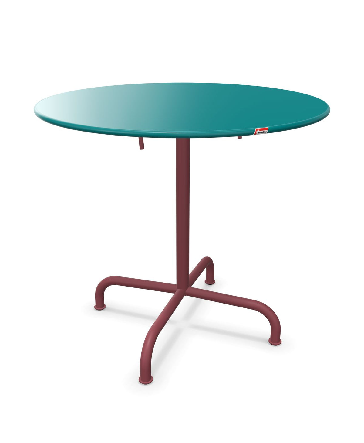 Schaffner Rigi Table repas rabattable ronde Ø80cm Bleu Kali 56 Bordeaux 38