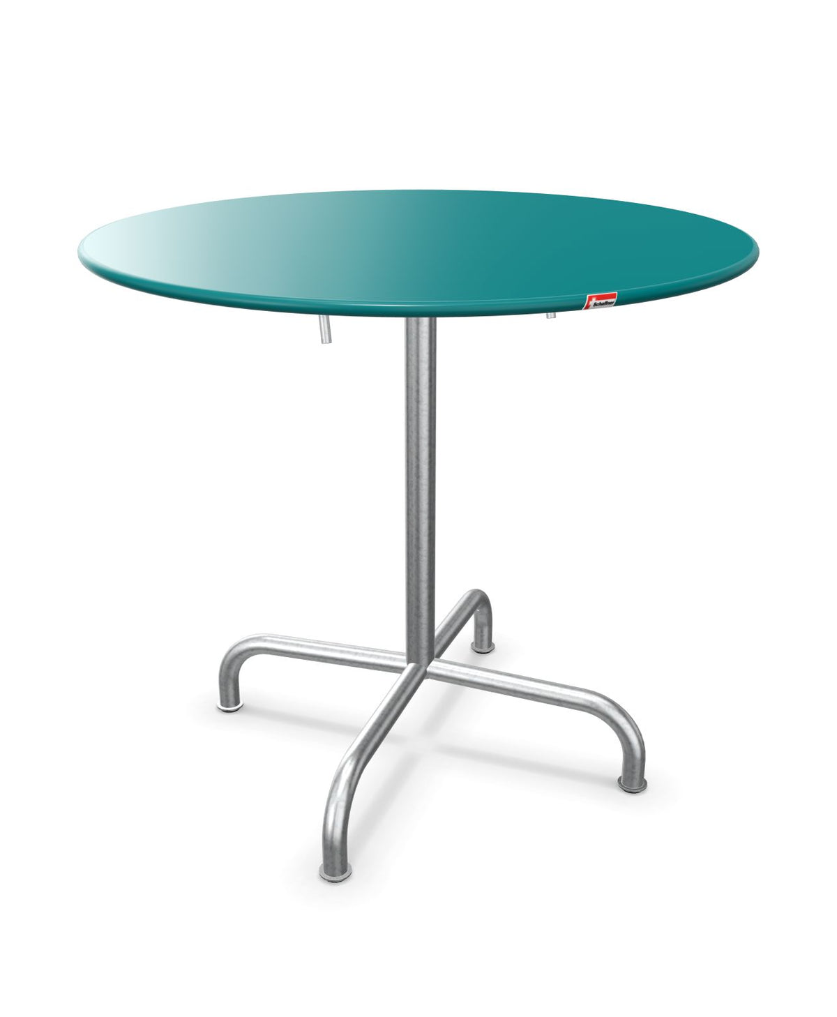 Schaffner Rigi Table repas rabattable ronde Ø80cm Bleu Kali 56 Galvanisé à chaud 02