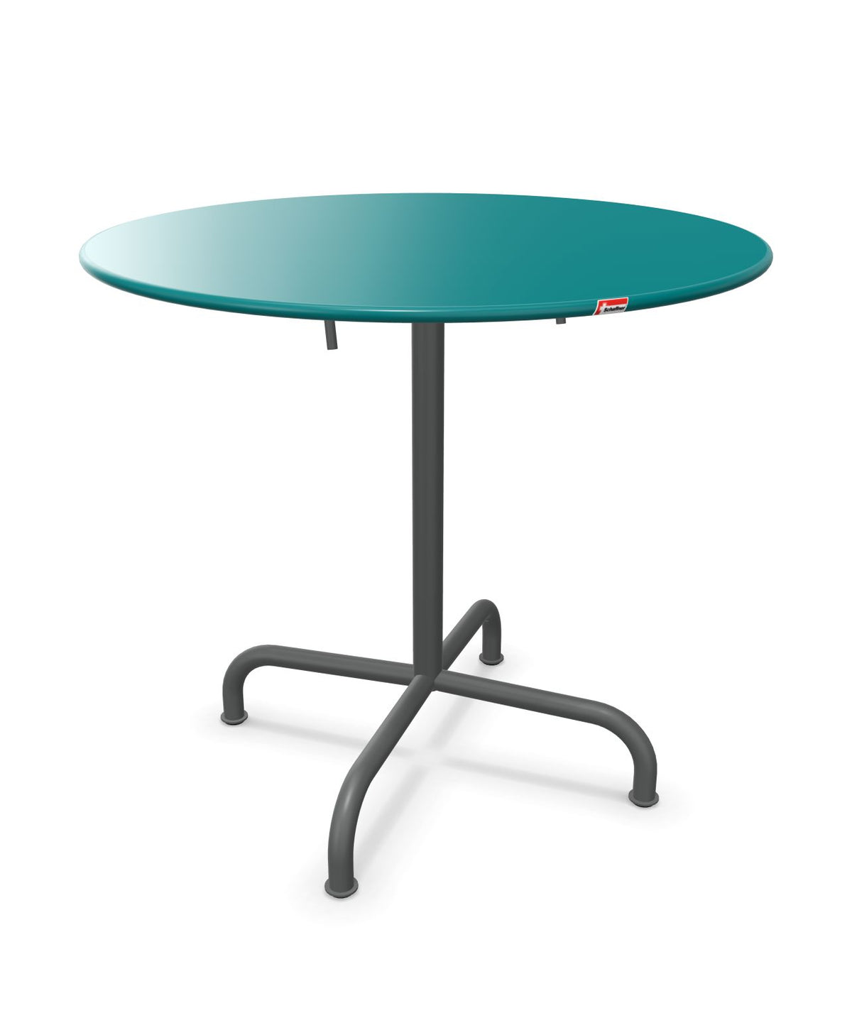 Schaffner Rigi Table repas rabattable ronde Ø80cm Bleu Kali 56 Graphite 73