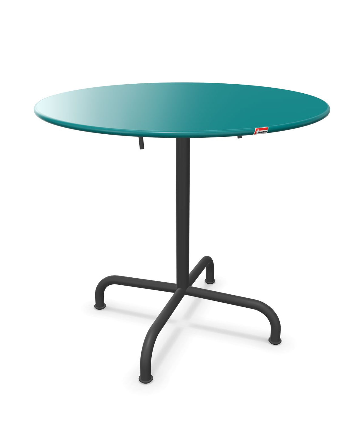Schaffner Rigi Table repas rabattable ronde Ø80cm Bleu Kali 56 Noir 91