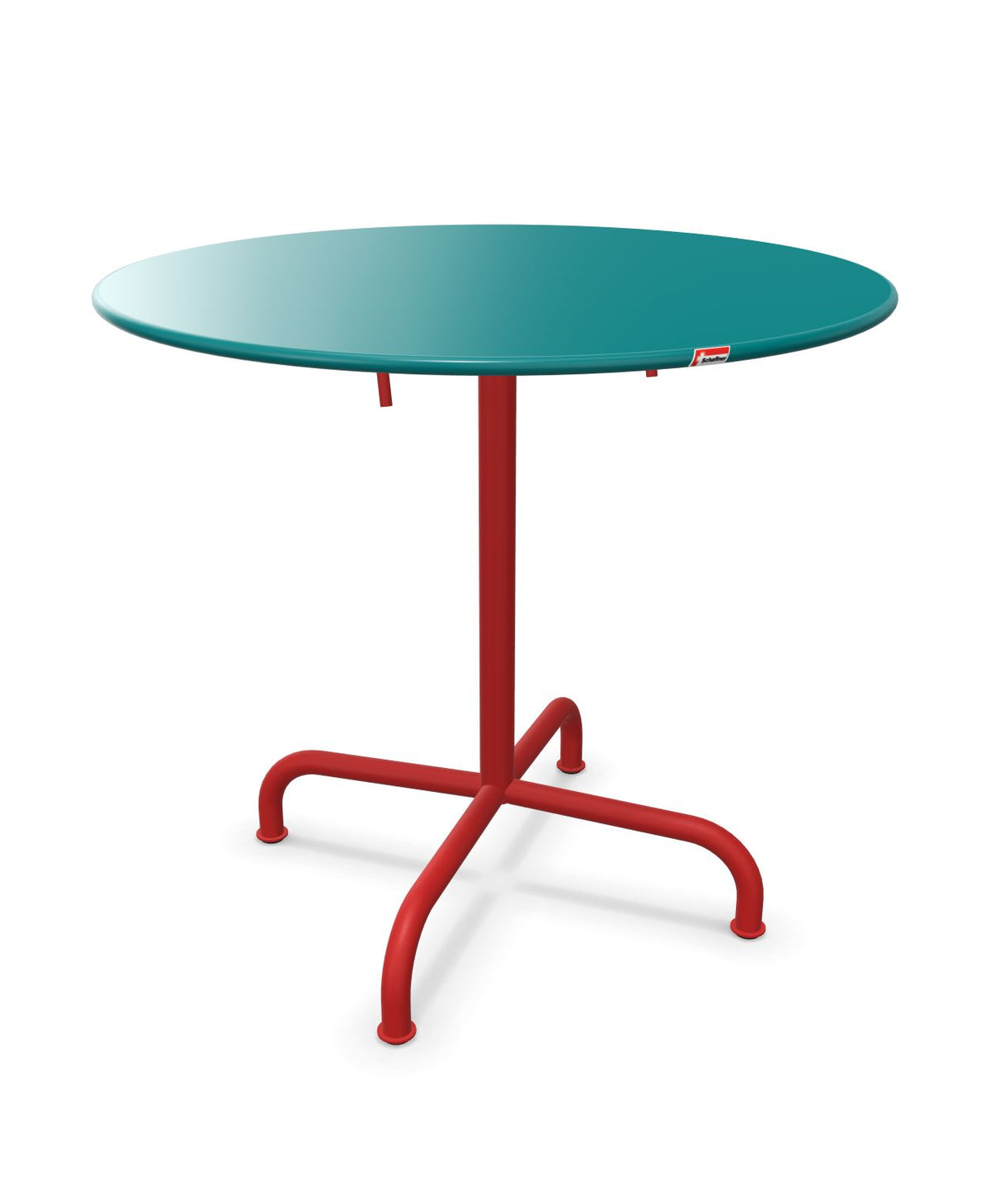 Schaffner Rigi Table repas rabattable ronde Ø80cm Bleu Kali 56 Rouge 30