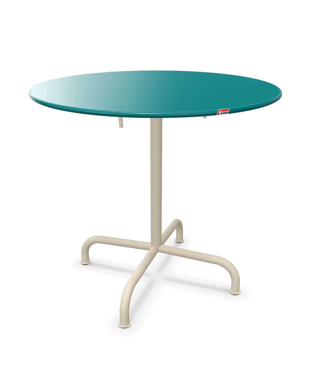 Schaffner Rigi Table repas rabattable ronde Ø80cm Bleu Kali 56 Sable Pastel 15