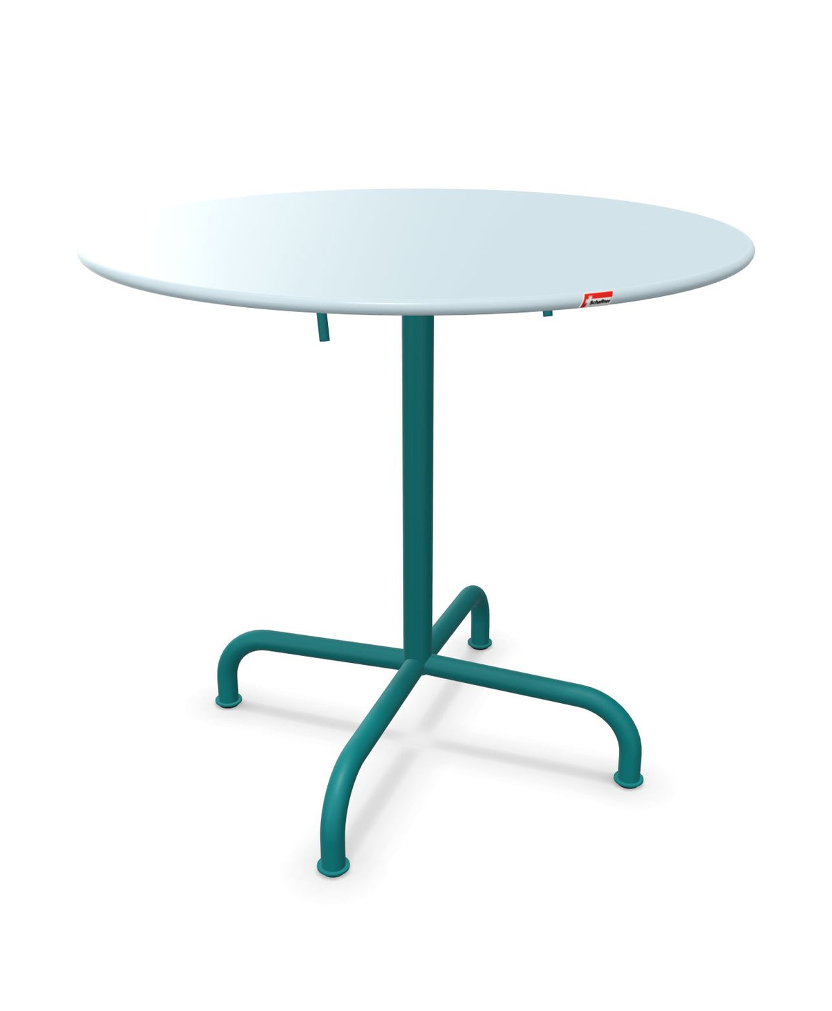 Schaffner Rigi Table repas rabattable ronde Ø80cm Bleu Pastel 51 Bleu Kali 56