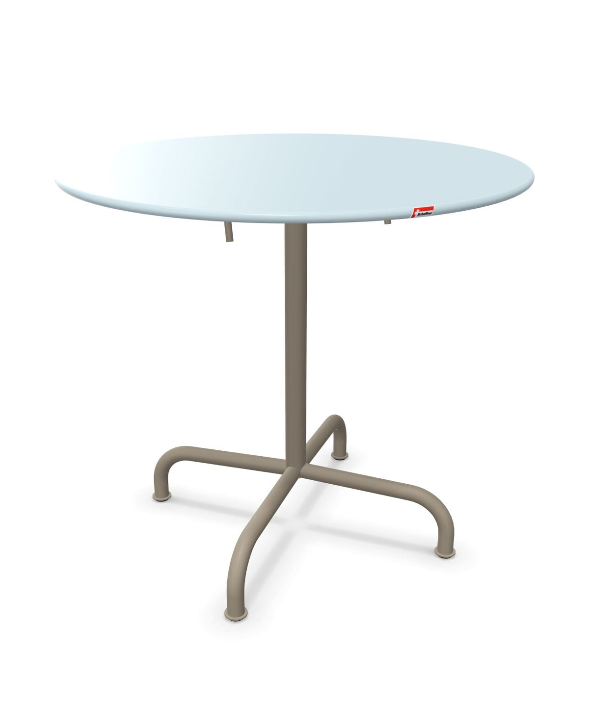 Schaffner Rigi Table repas rabattable ronde Ø80cm Bleu Pastel 51 Champagne 85