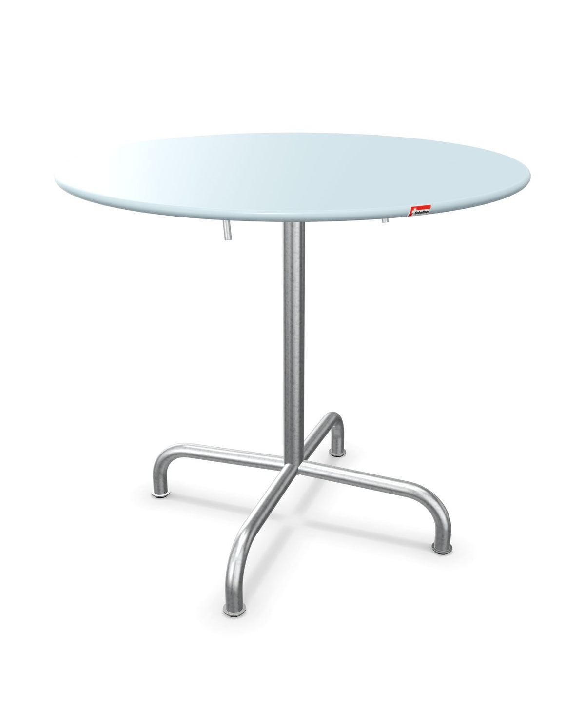 Schaffner Rigi Table repas rabattable ronde Ø80cm Bleu Pastel 51 Galvanisé à chaud 02