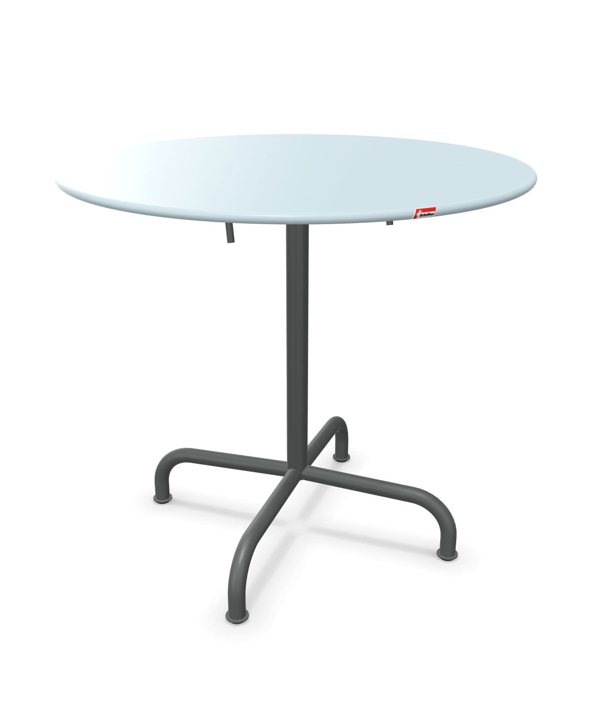 Schaffner Rigi Table repas rabattable ronde Ø80cm Bleu Pastel 51 Graphite 73
