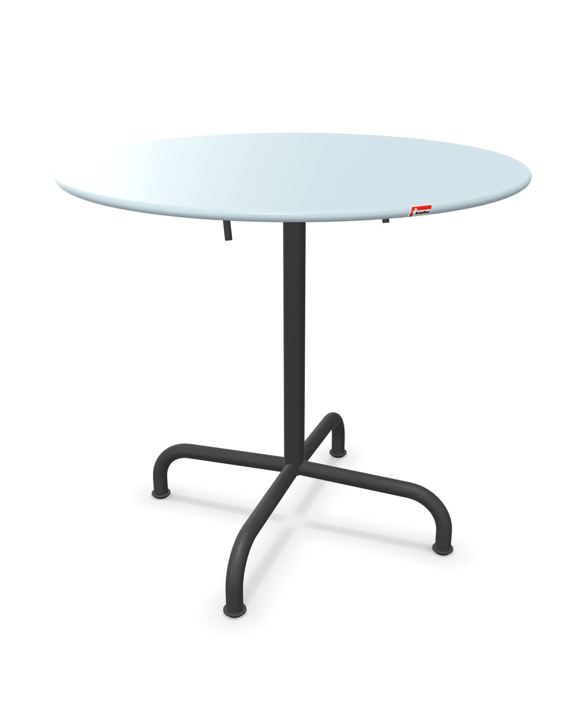 Schaffner Rigi Table repas rabattable ronde Ø80cm Bleu Pastel 51 Noir 91