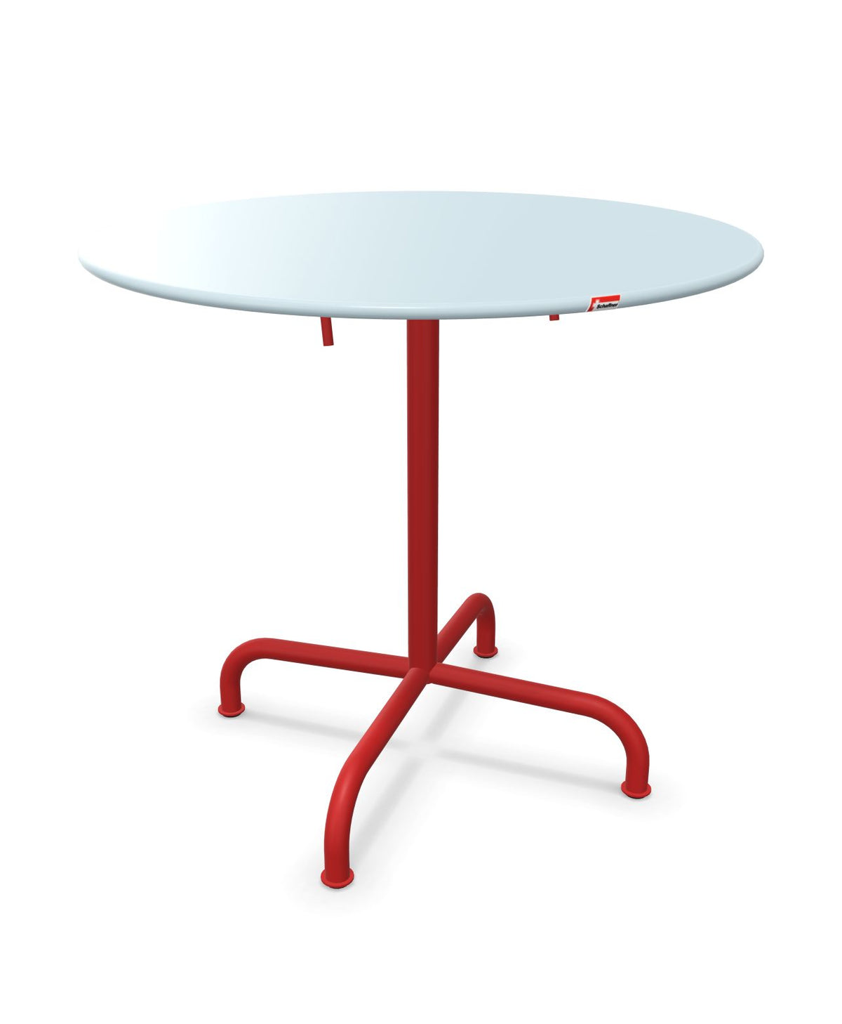 Schaffner Rigi Table repas rabattable ronde Ø80cm Bleu Pastel 51 Rouge 30
