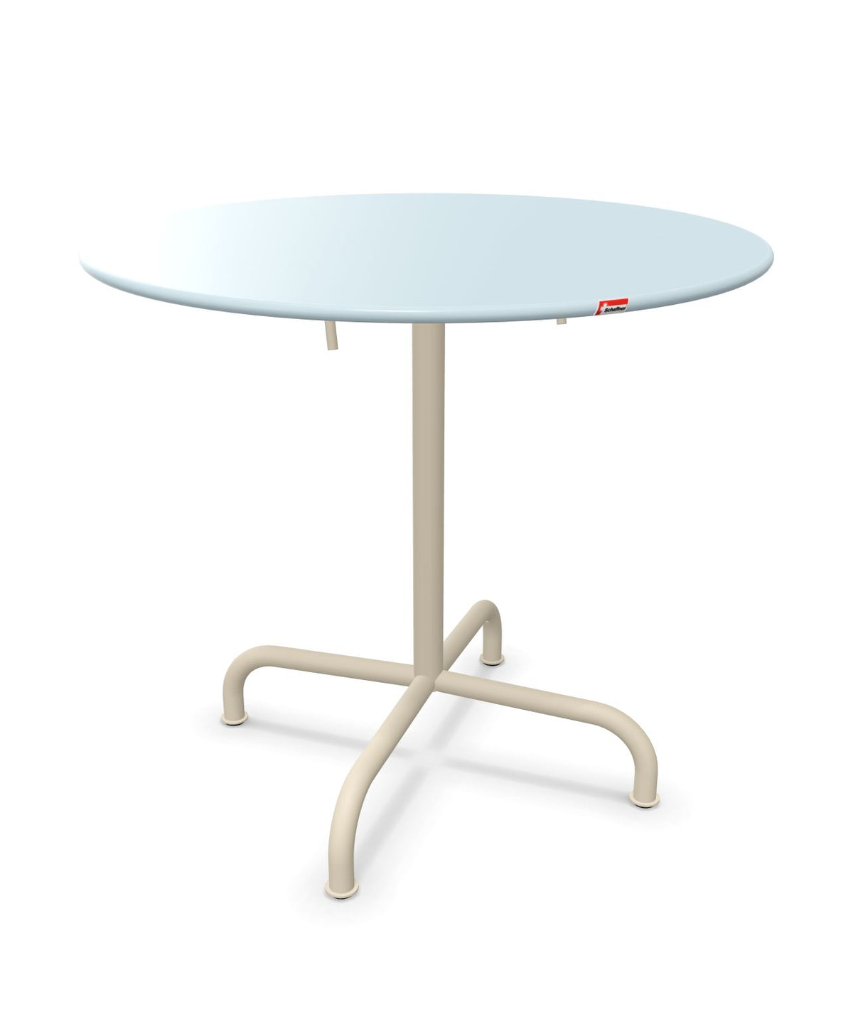 Schaffner Rigi Table repas rabattable ronde Ø80cm Bleu Pastel 51 Sable Pastel 15