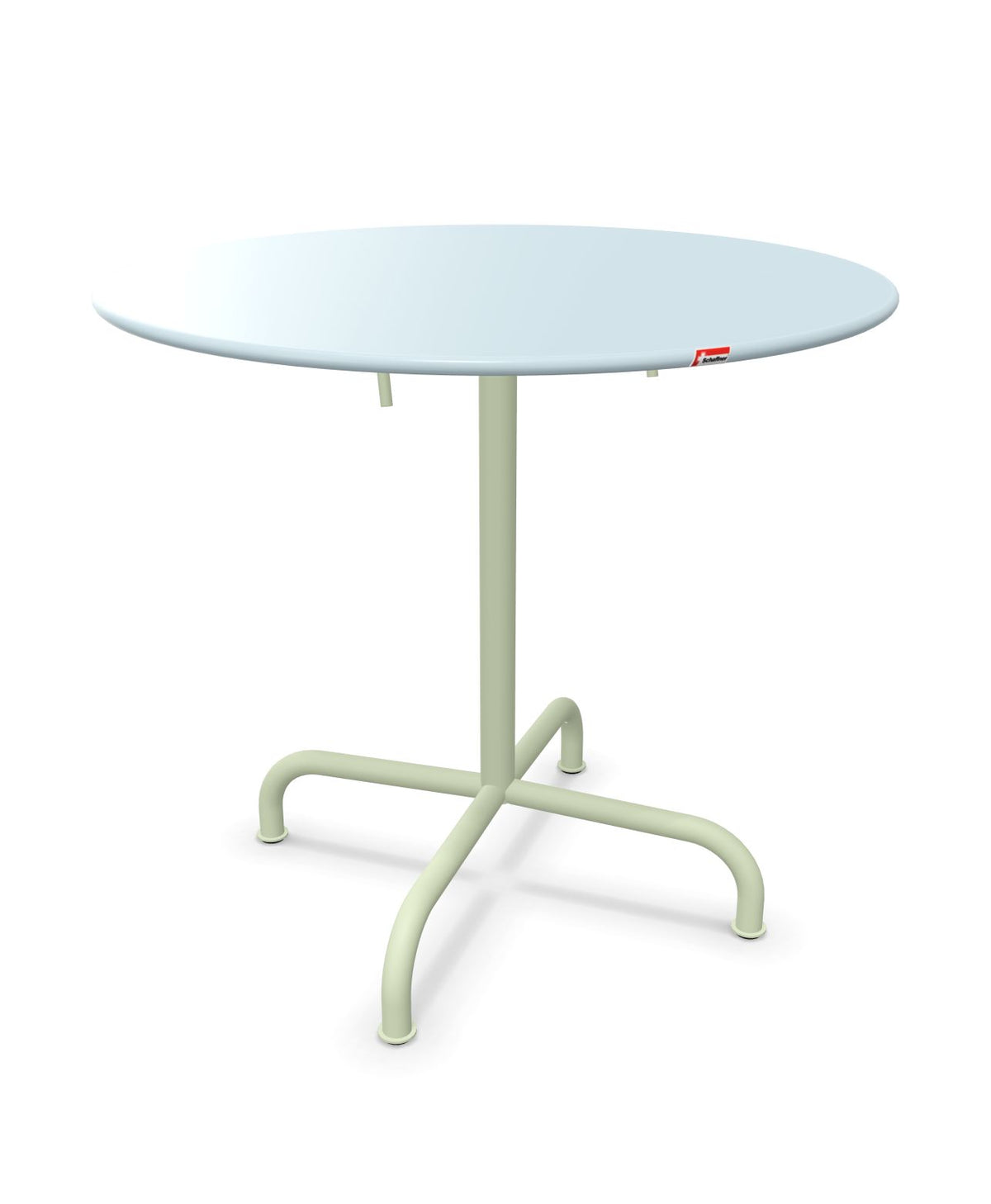Schaffner Rigi Table repas rabattable ronde Ø80cm Bleu Pastel 51 Vert Pastel 64