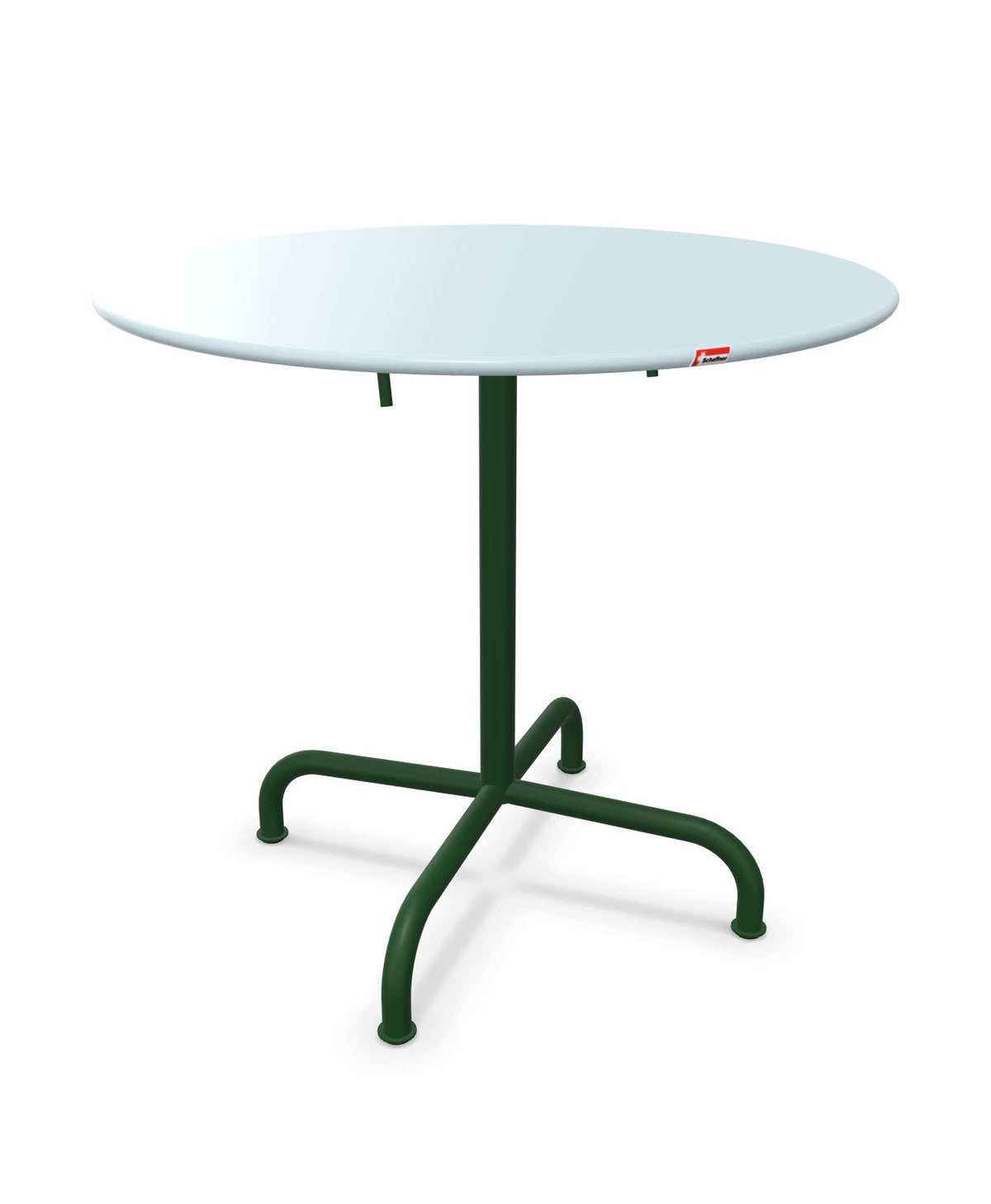 Schaffner Rigi Table repas rabattable ronde Ø80cm Bleu Pastel 51 Vert Sapin 66