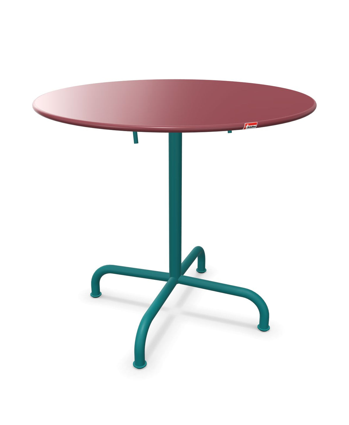 Schaffner Rigi Table repas rabattable ronde Ø80cm Bordeaux 38 Bleu Kali 56