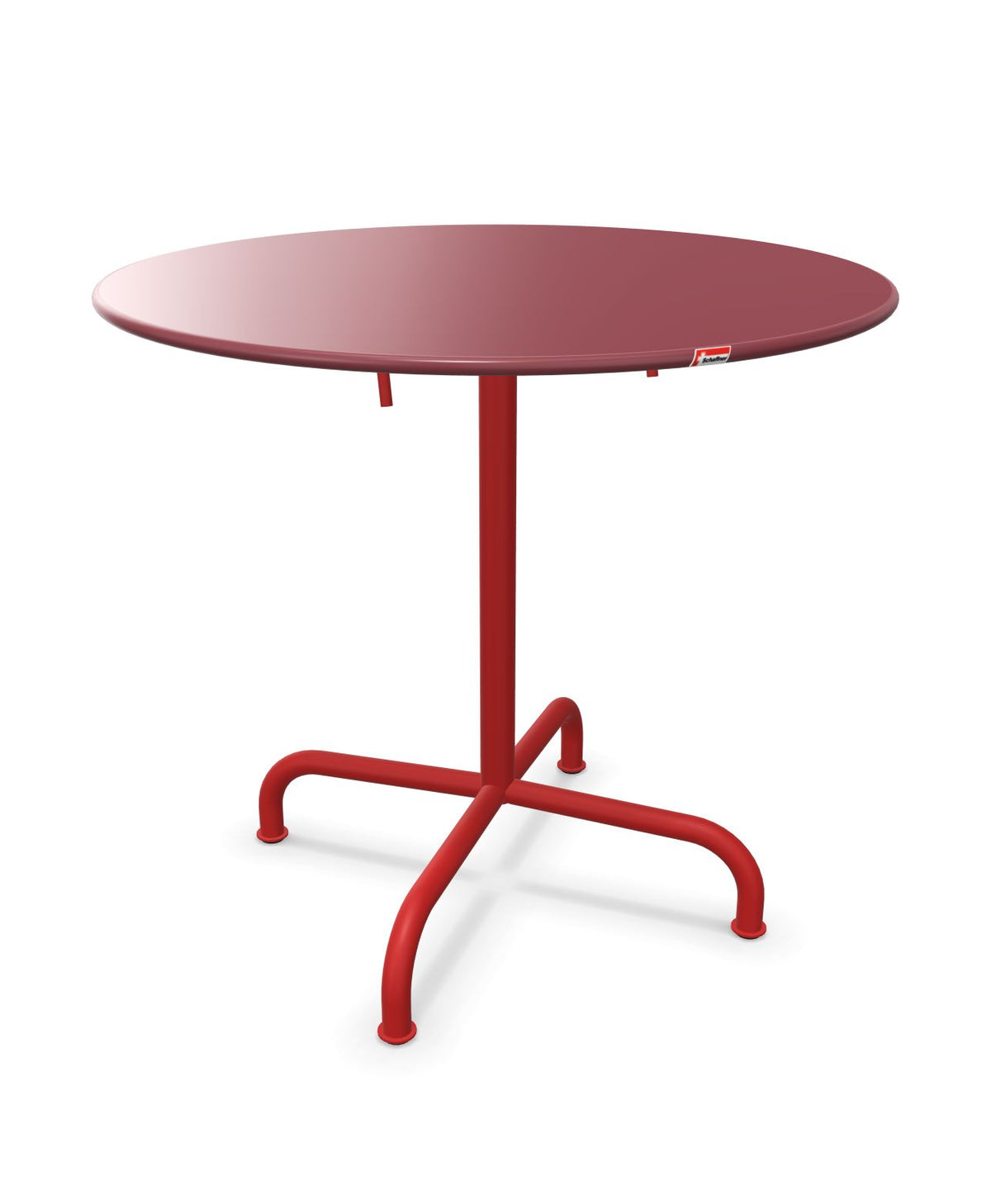 Schaffner Rigi Table repas rabattable ronde Ø80cm Bordeaux 38 Rouge 30