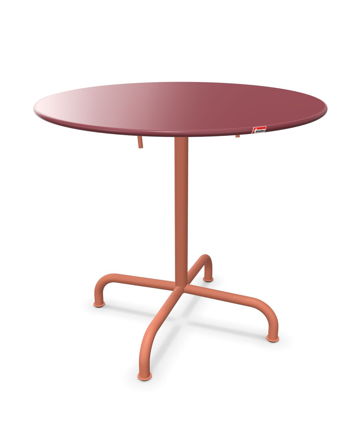 Schaffner Rigi Table repas rabattable ronde Ø80cm Bordeaux 38 Terracotta 84