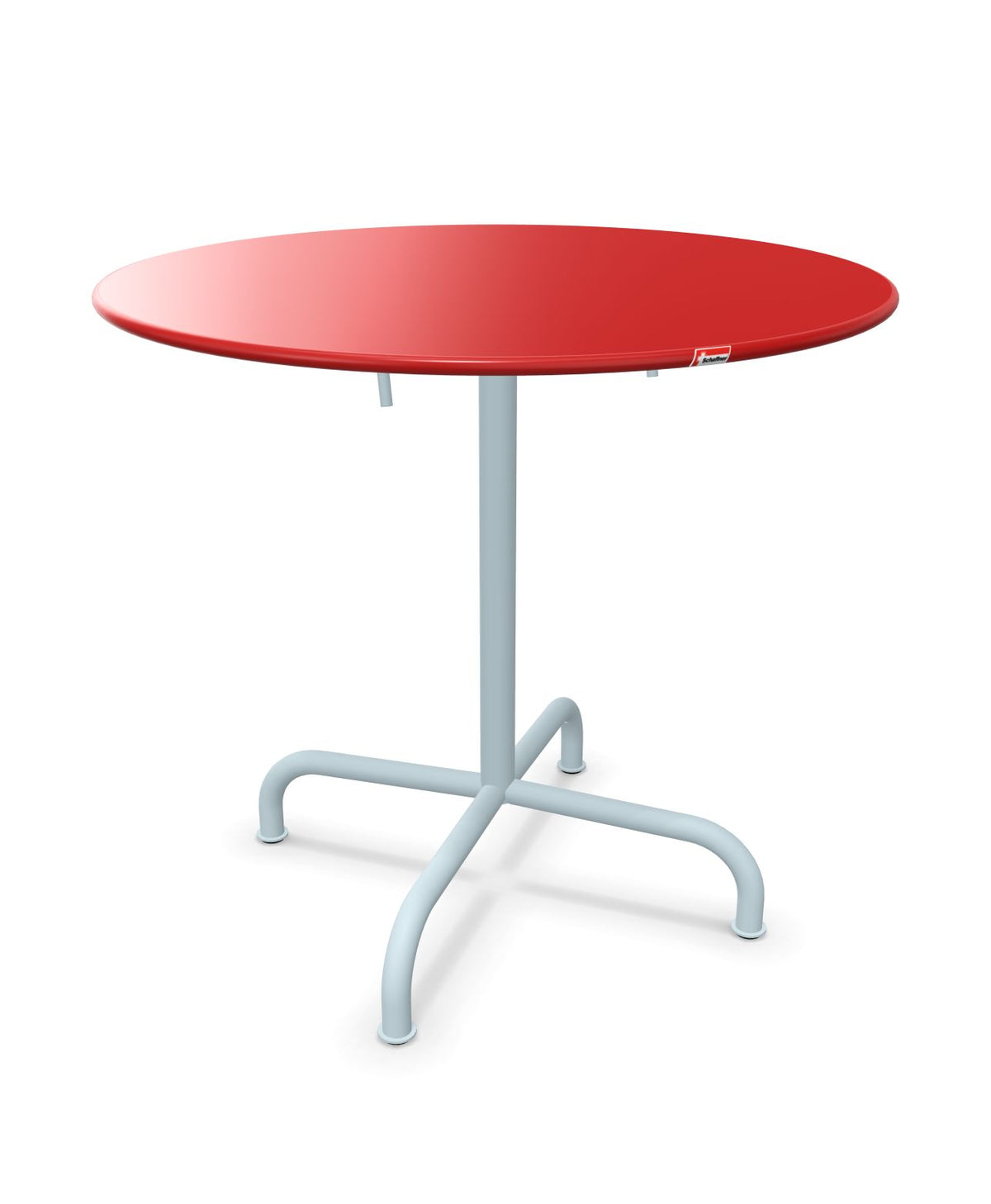 Schaffner Rigi Table repas rabattable ronde Ø80cm Rouge 30 Bleu Pastel 51