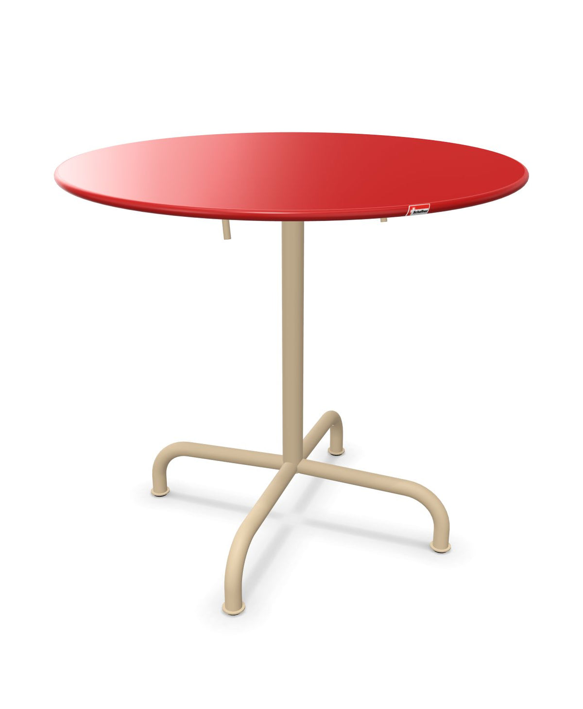 Schaffner Rigi Table repas rabattable ronde Ø80cm Rouge 30 Marron Pastel 83